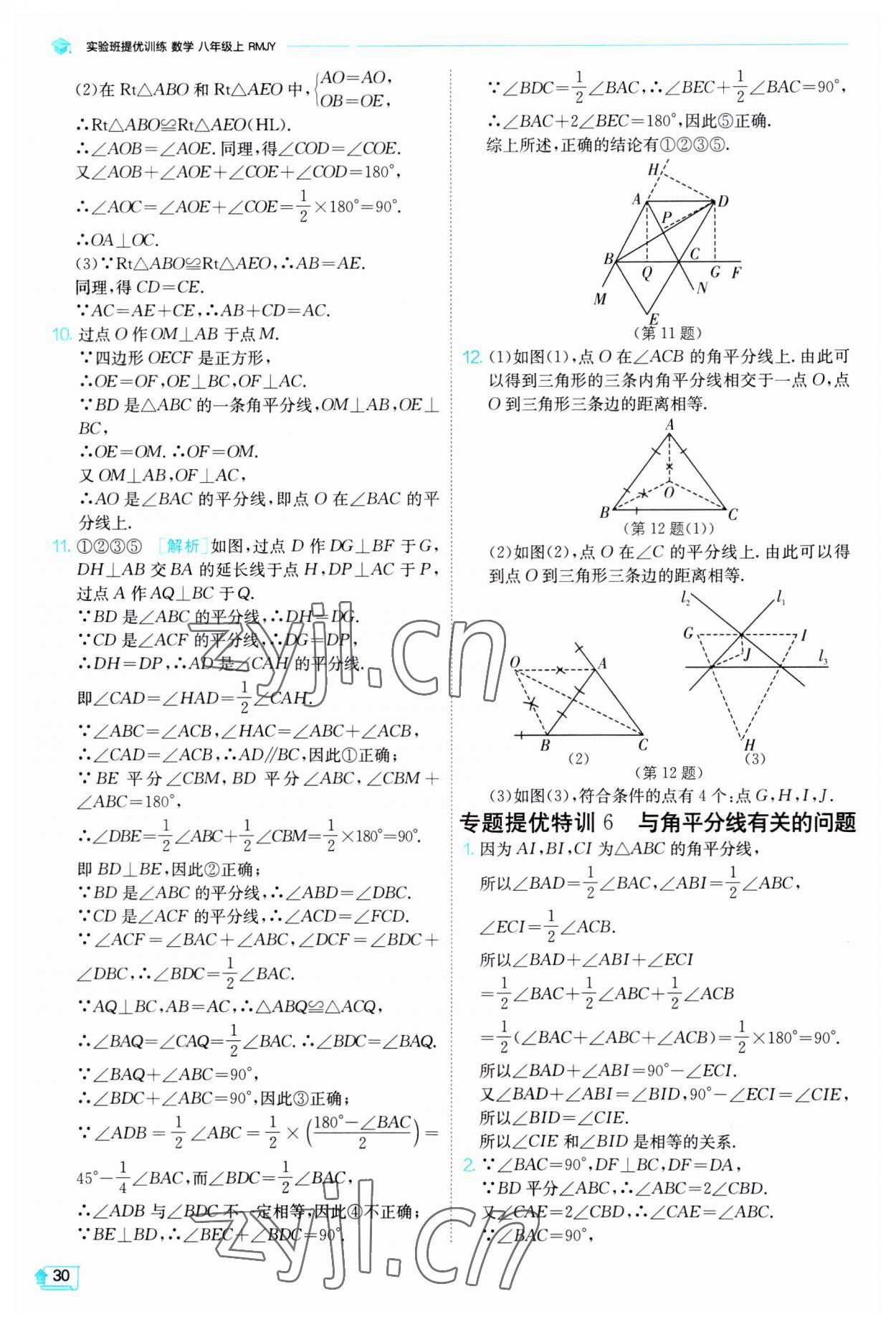 2023年实验班提优训练八年级数学上册人教版 第30页