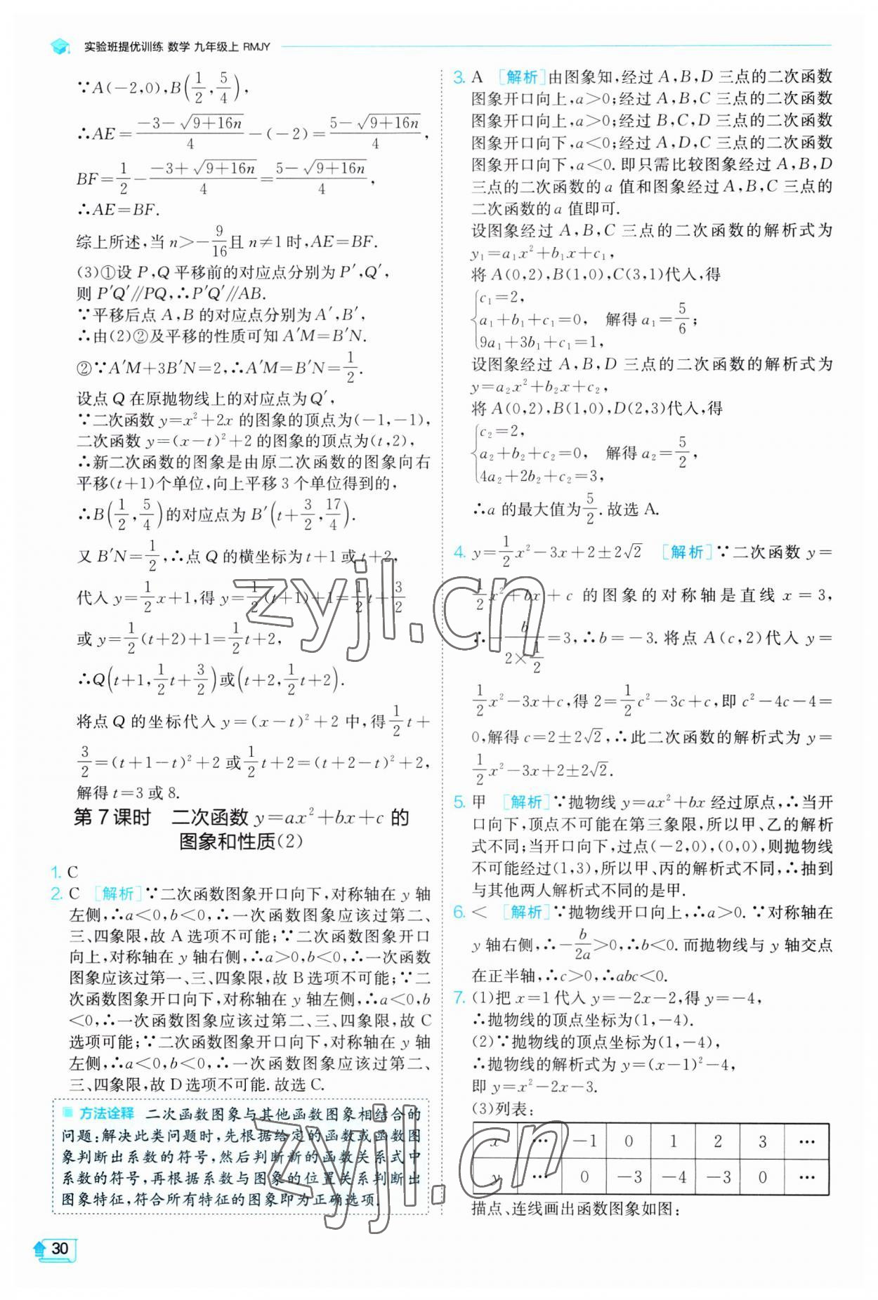 2023年實驗班提優(yōu)訓練九年級數(shù)學上冊人教版 第30頁