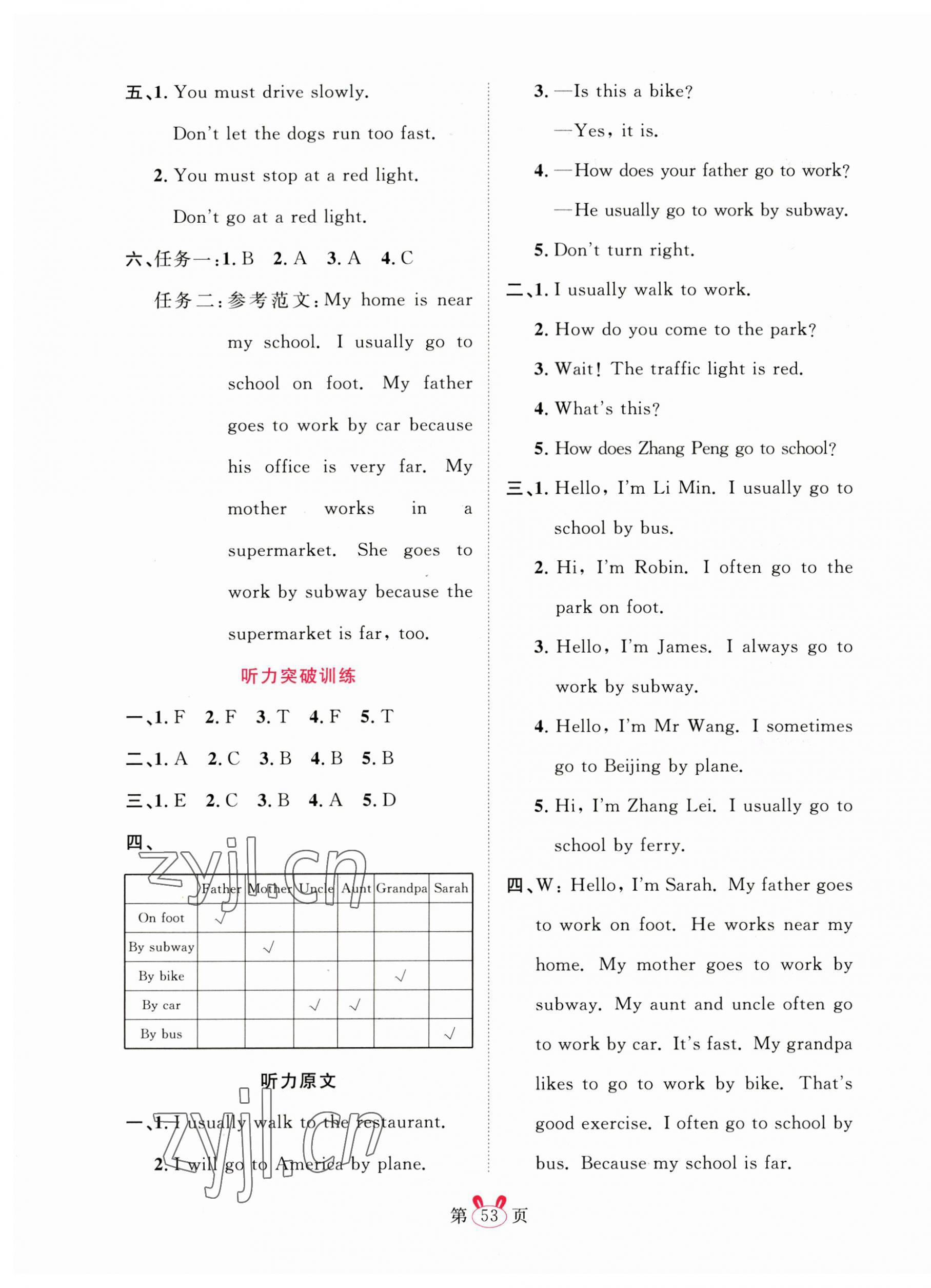 2023年訓(xùn)練達(dá)人六年級英語上冊人教版 第5頁