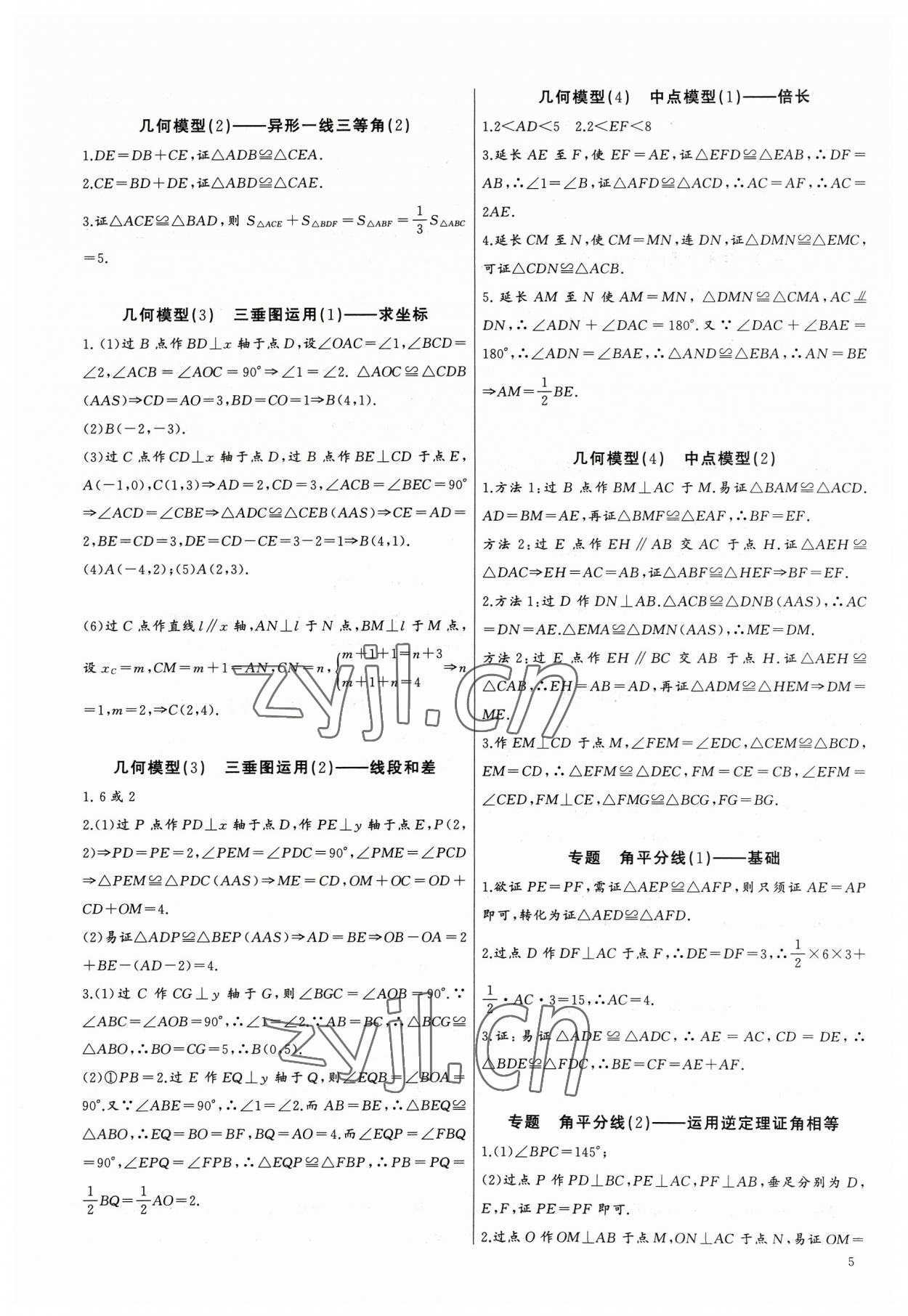 2023年新课堂新观察培优讲练八年级数学上册人教版 第5页