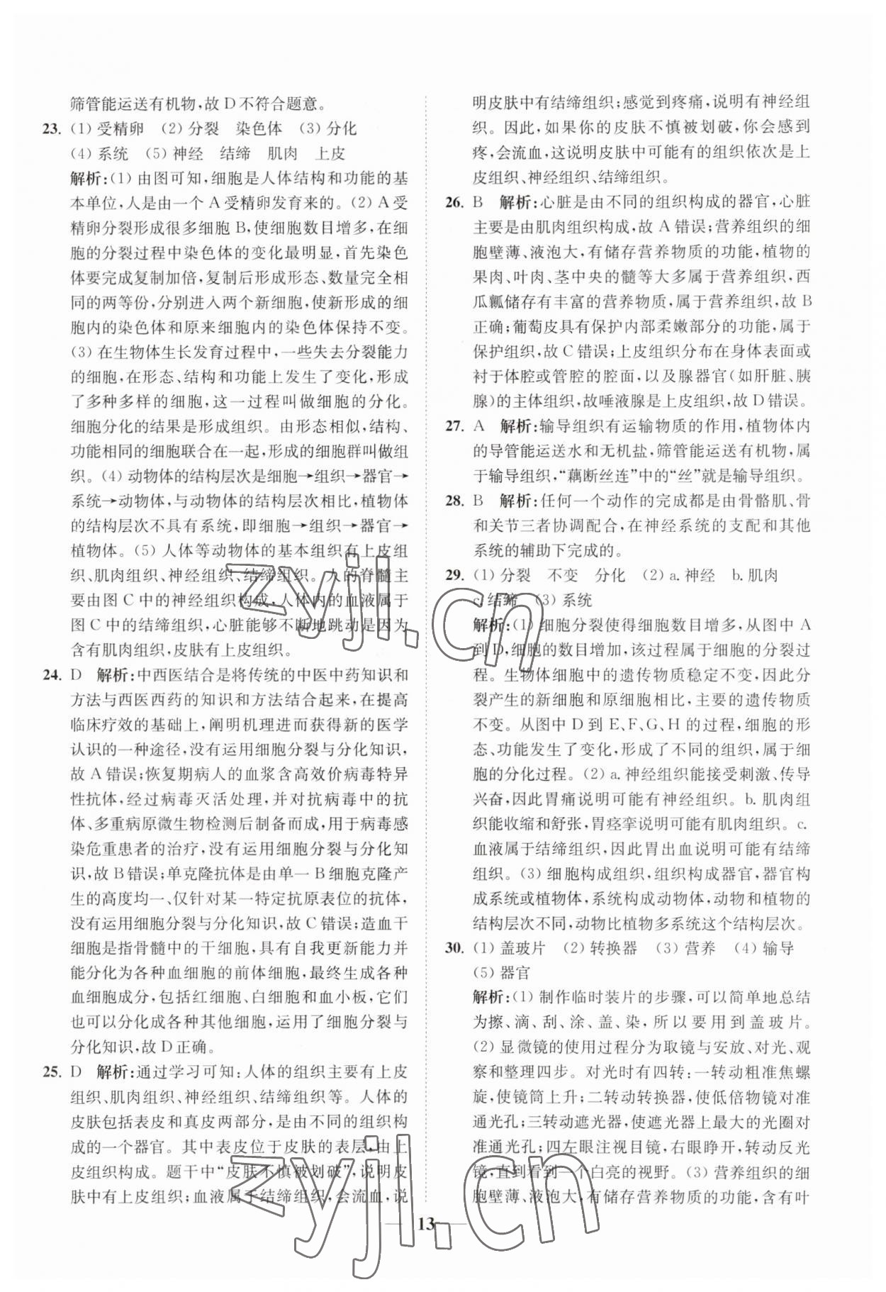 2023年直通重高尖子生培優(yōu)教程七年級(jí)科學(xué)上冊(cè)浙教版 第13頁(yè)