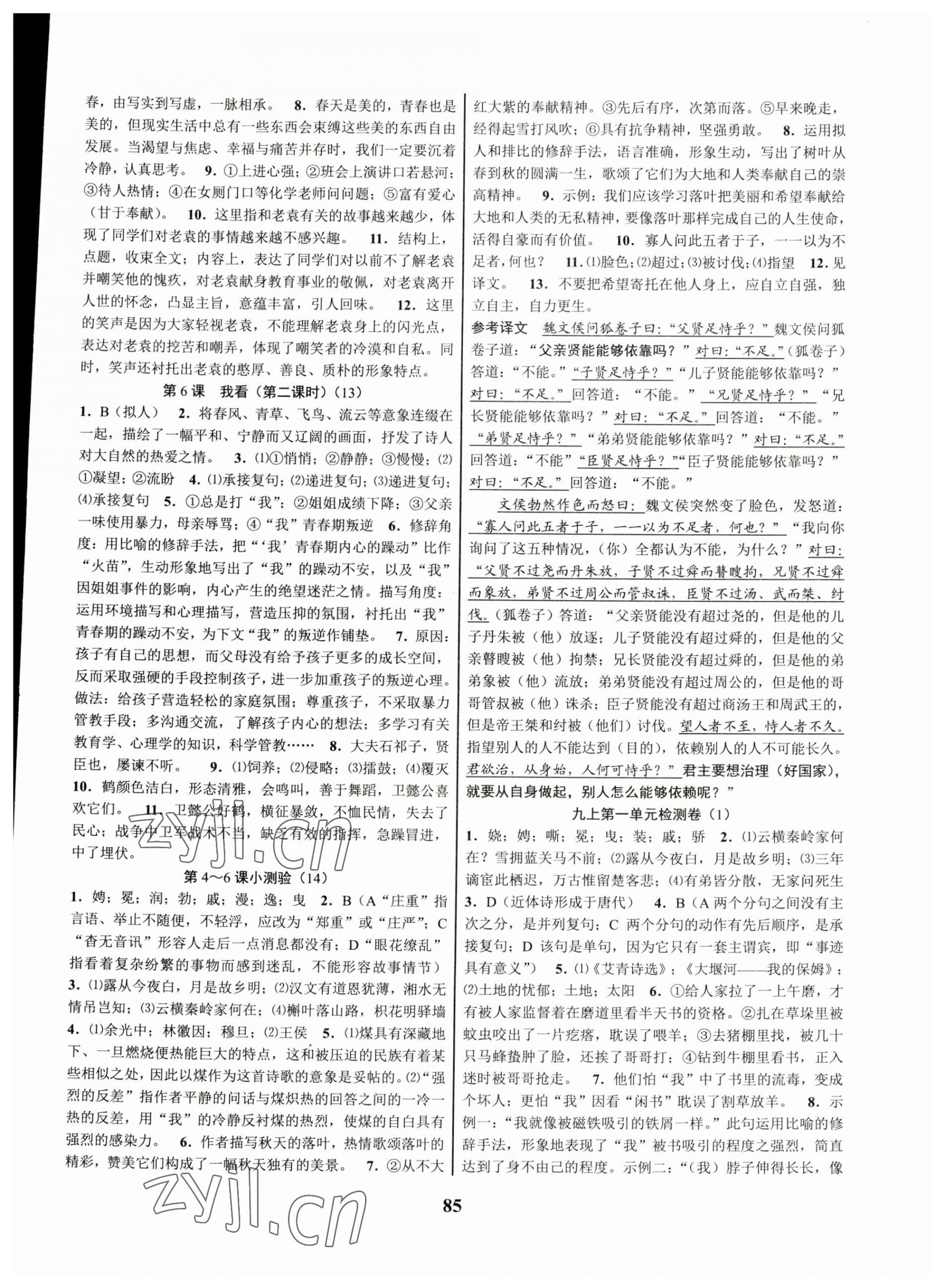 2023年初中新學案優(yōu)化與提高九年級語文全一冊人教版 第5頁