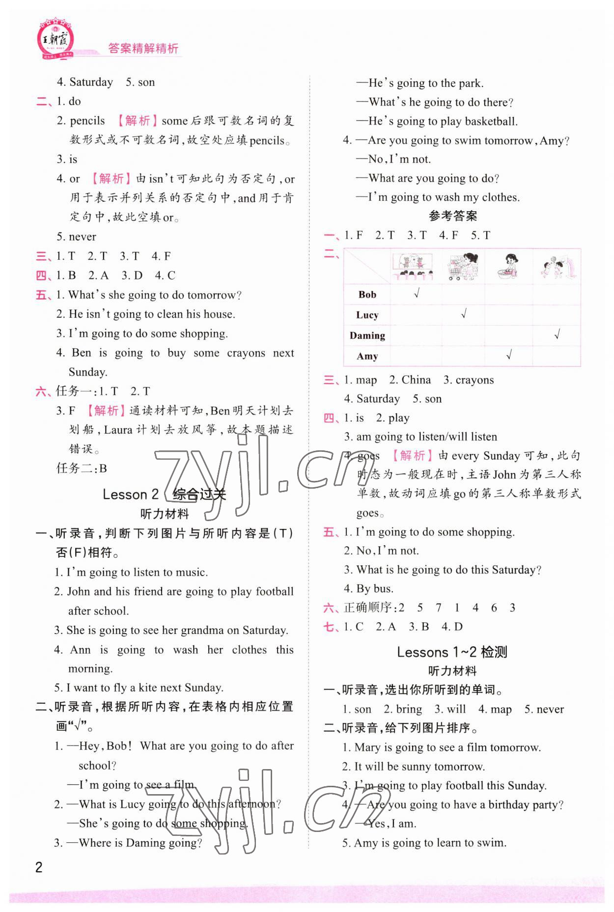 2023年創(chuàng)維新課堂六年級英語上冊科普版 第2頁