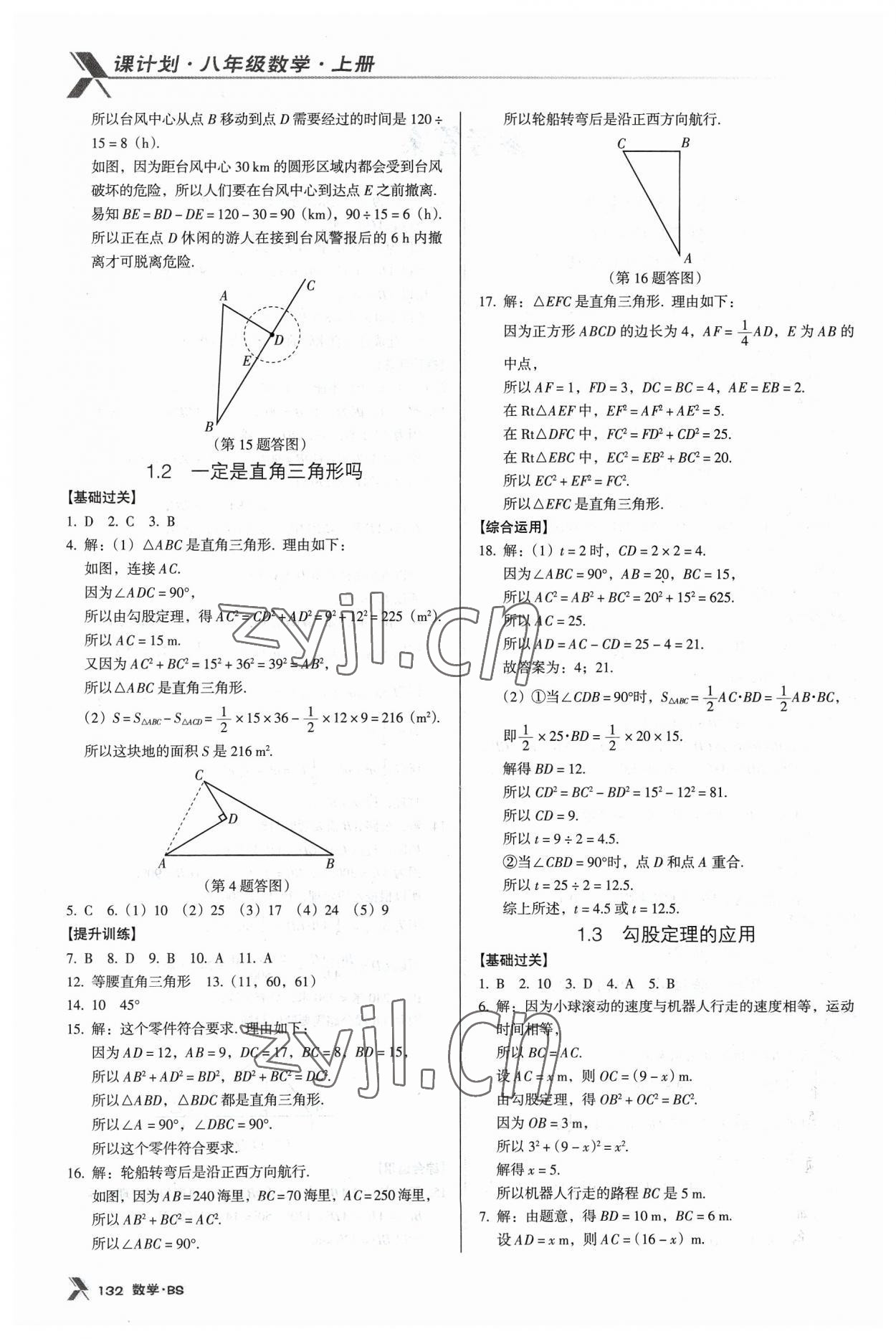 2023年全优点练课计划八年级数学上册北师大版 第2页