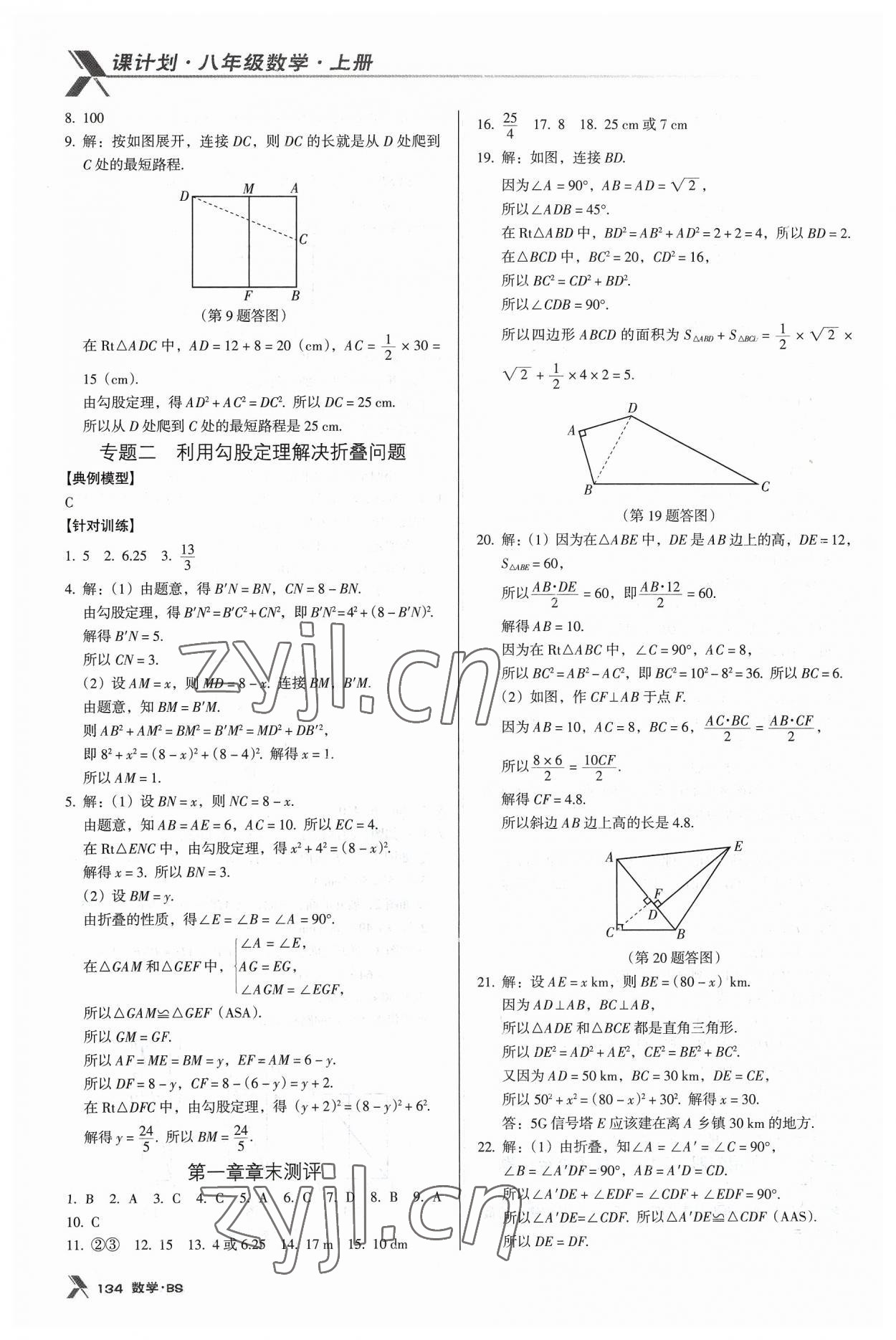 2023年全優(yōu)點練課計劃八年級數(shù)學(xué)上冊北師大版 第4頁