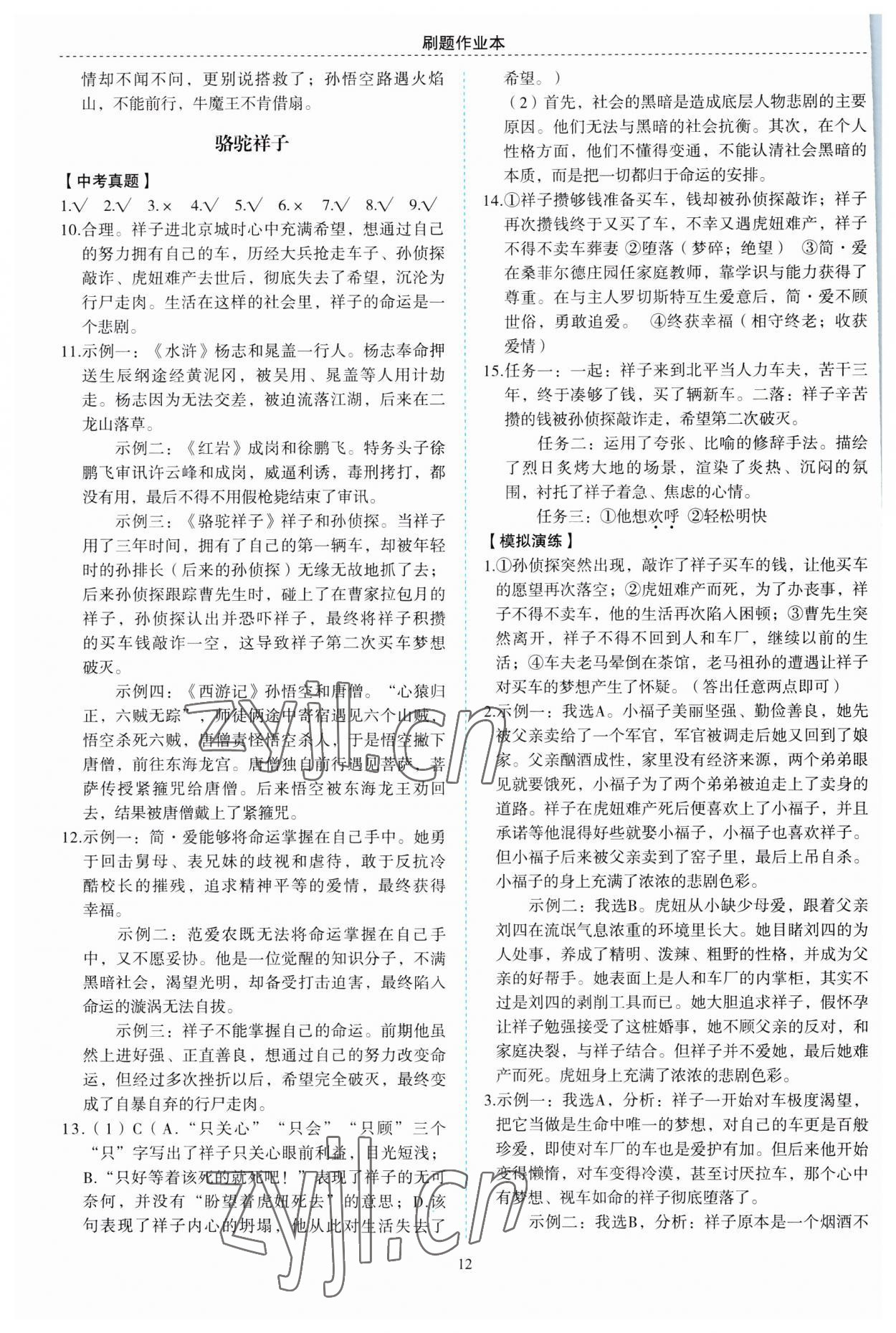 2022年名著帮帮团九年级语文徐州专版&nbsp;第6页