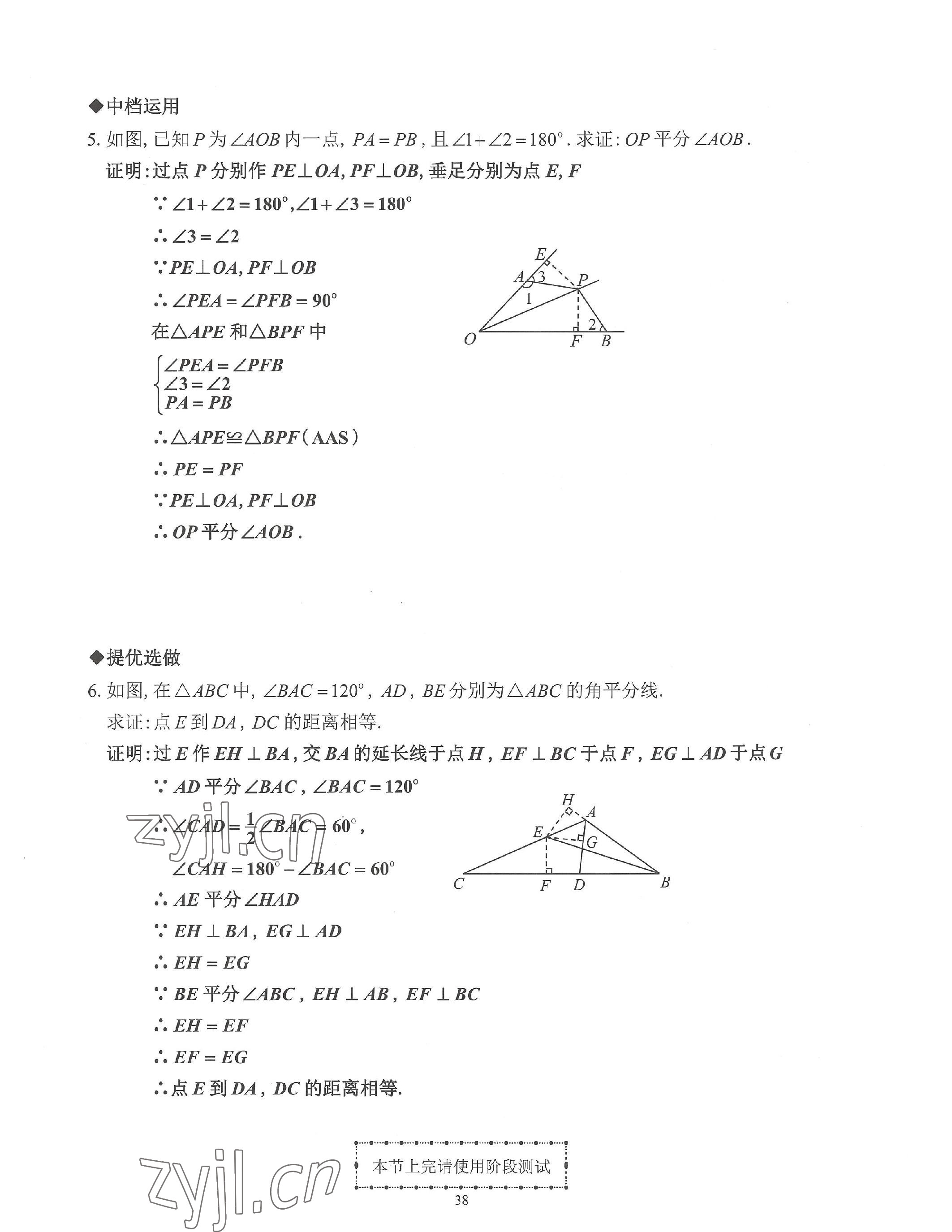 2023年活頁練習八年級數(shù)學上冊人教版 參考答案第38頁