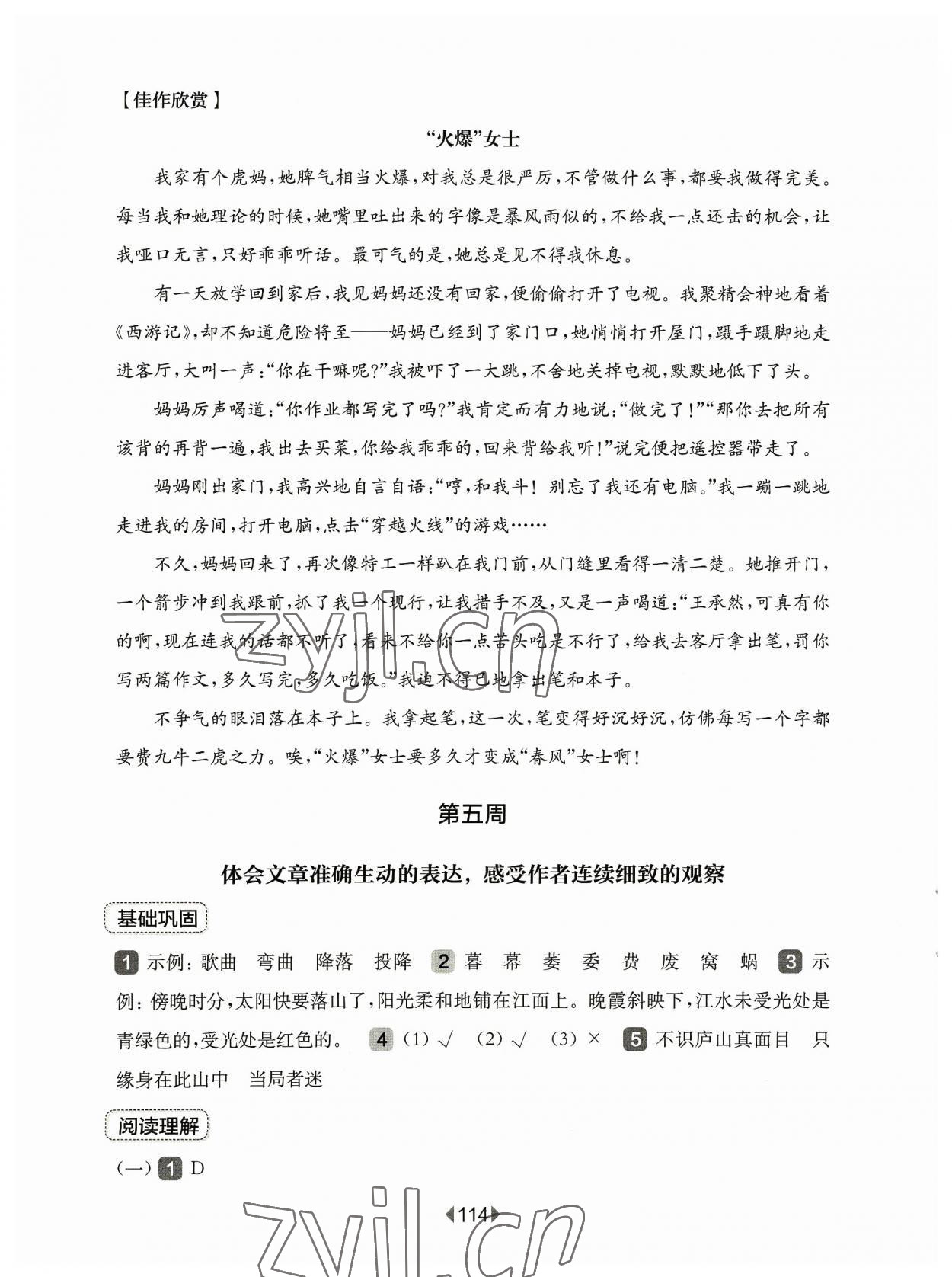 2023年华东师大版一课一练四年级语文上册人教版54制增强版 第8页