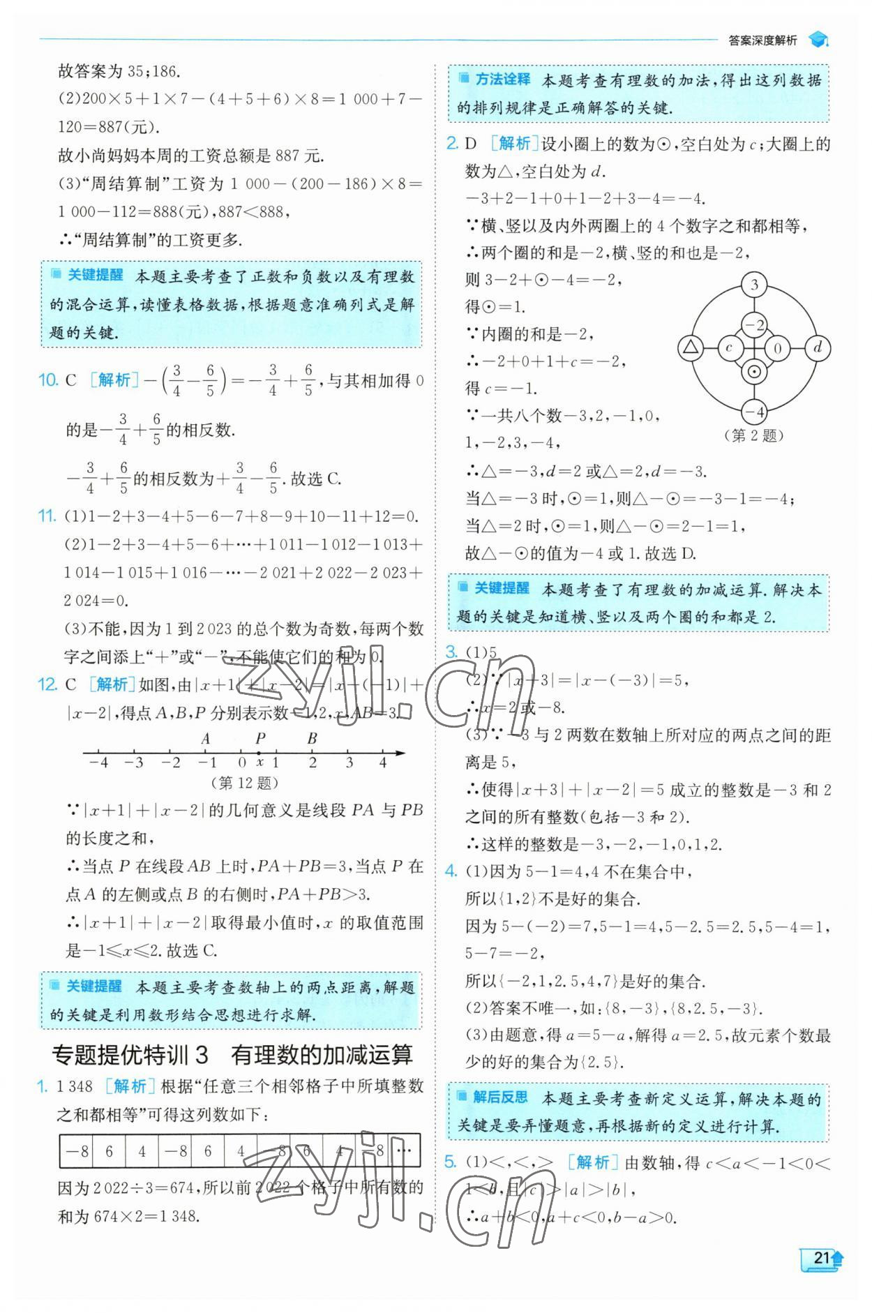 2023年實(shí)驗(yàn)班提優(yōu)訓(xùn)練七年級(jí)數(shù)學(xué)上冊(cè)北師大版 第21頁