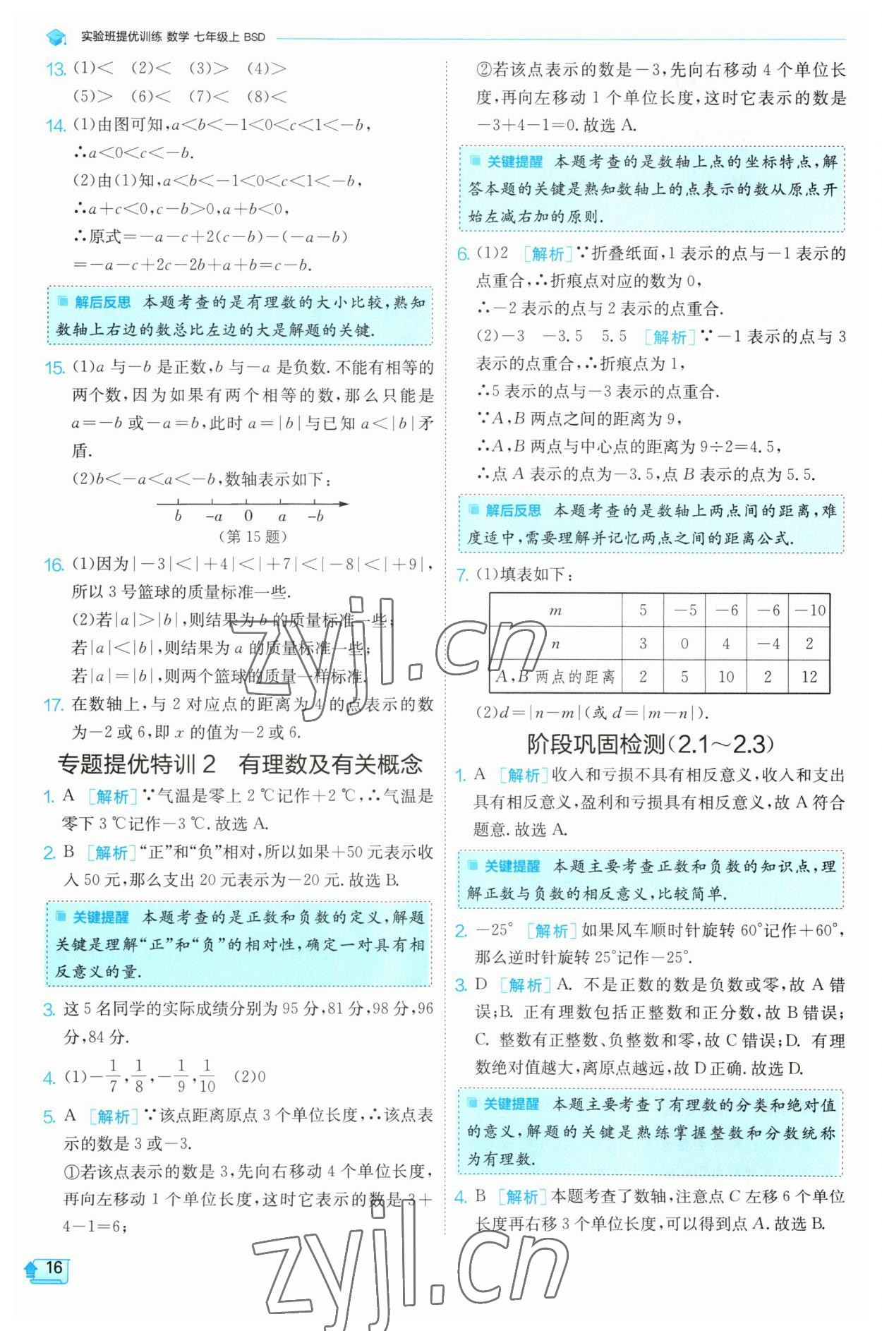 2023年實驗班提優(yōu)訓(xùn)練七年級數(shù)學(xué)上冊北師大版 第16頁