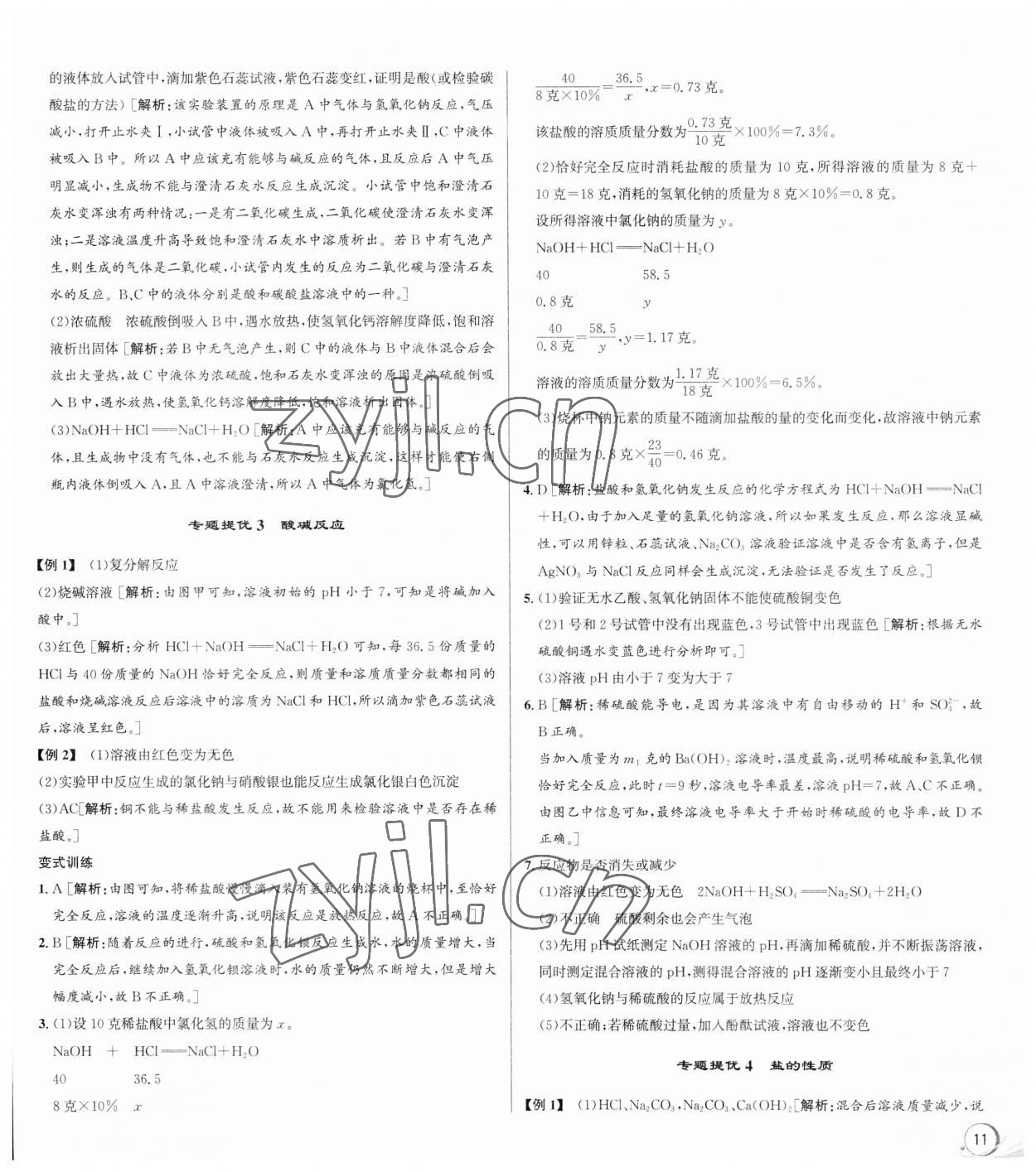 2023年優(yōu)加攻略九年級科學全一冊浙教版 第3頁