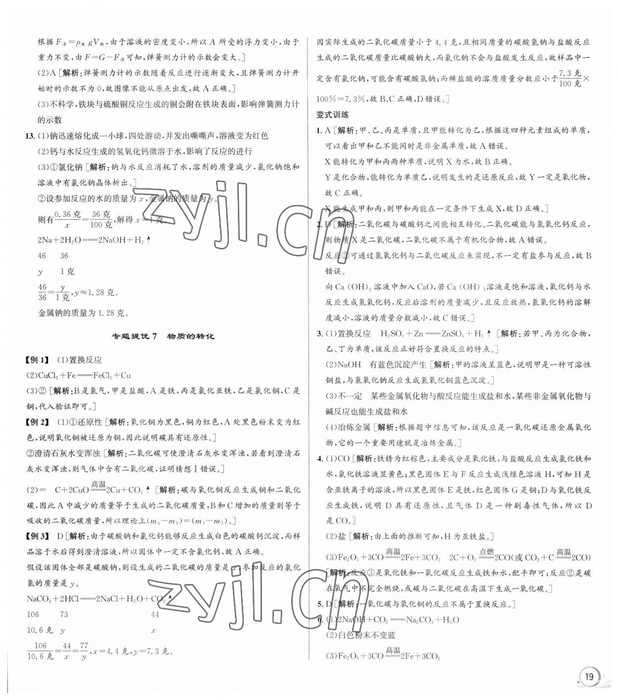2023年優(yōu)加攻略九年級科學(xué)全一冊浙教版 第11頁
