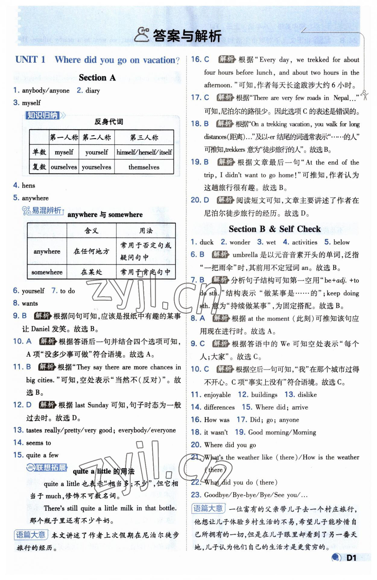 2023年少年班初中英语八年级上册人教版 第1页