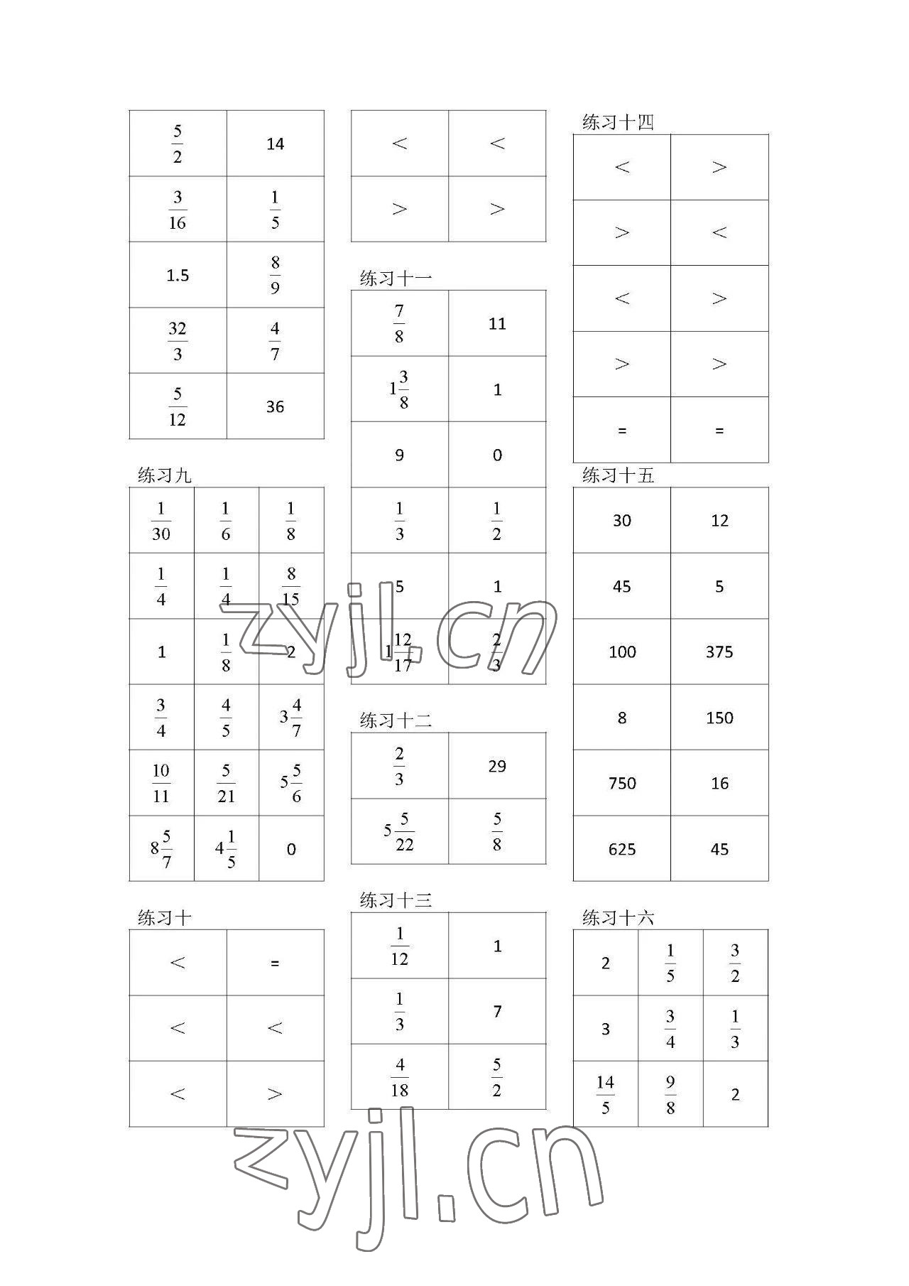 2023年数学口算每天一练六年级上册人教版 参考答案第2页