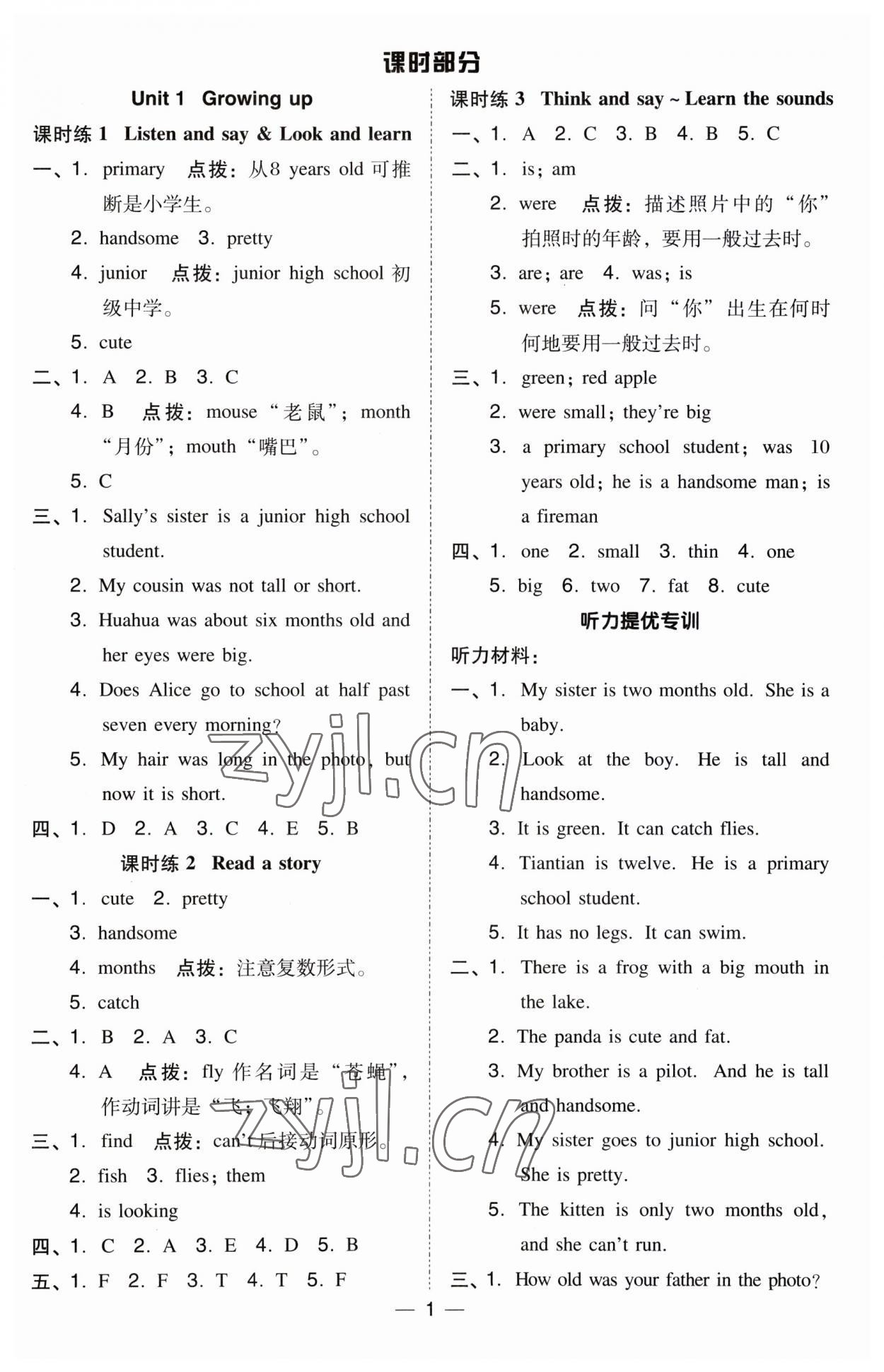 2023年綜合應(yīng)用創(chuàng)新題典中點六年級英語上冊滬教版 第1頁