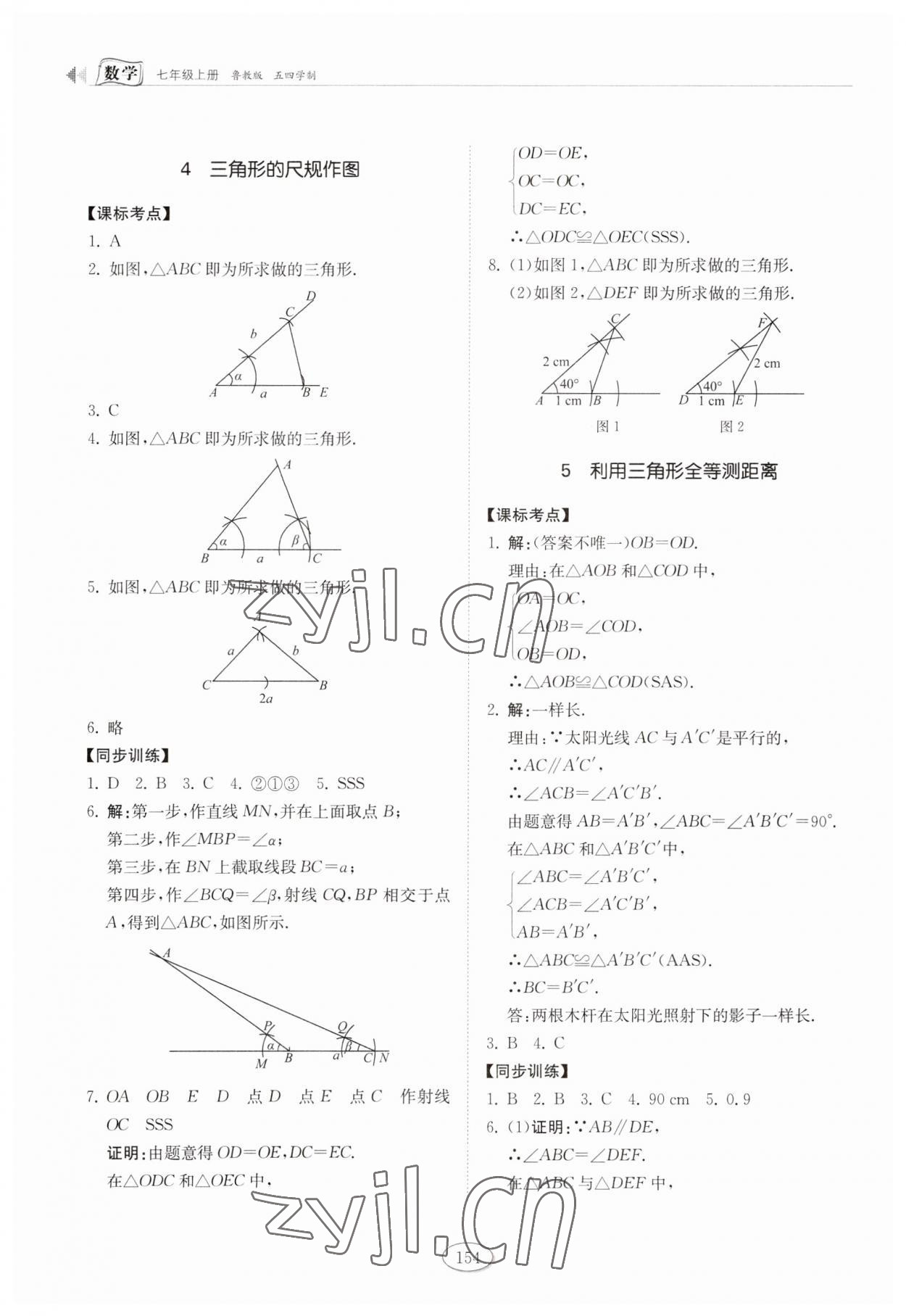 2023年同步練習(xí)冊山東科學(xué)技術(shù)出版社七年級數(shù)學(xué)上冊魯教版 第4頁