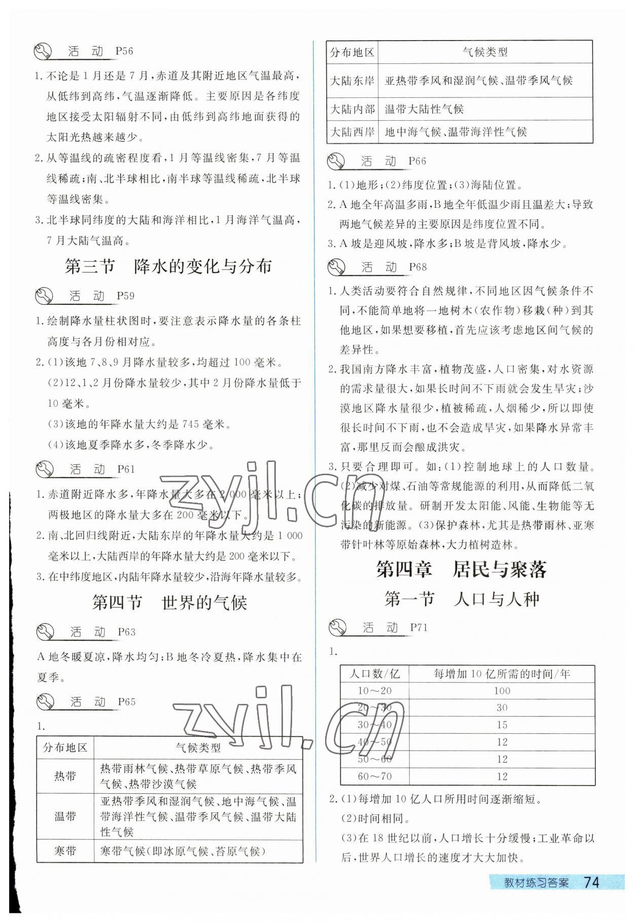 2023年探究在線高效課堂七年級地理上冊人教版 第4頁