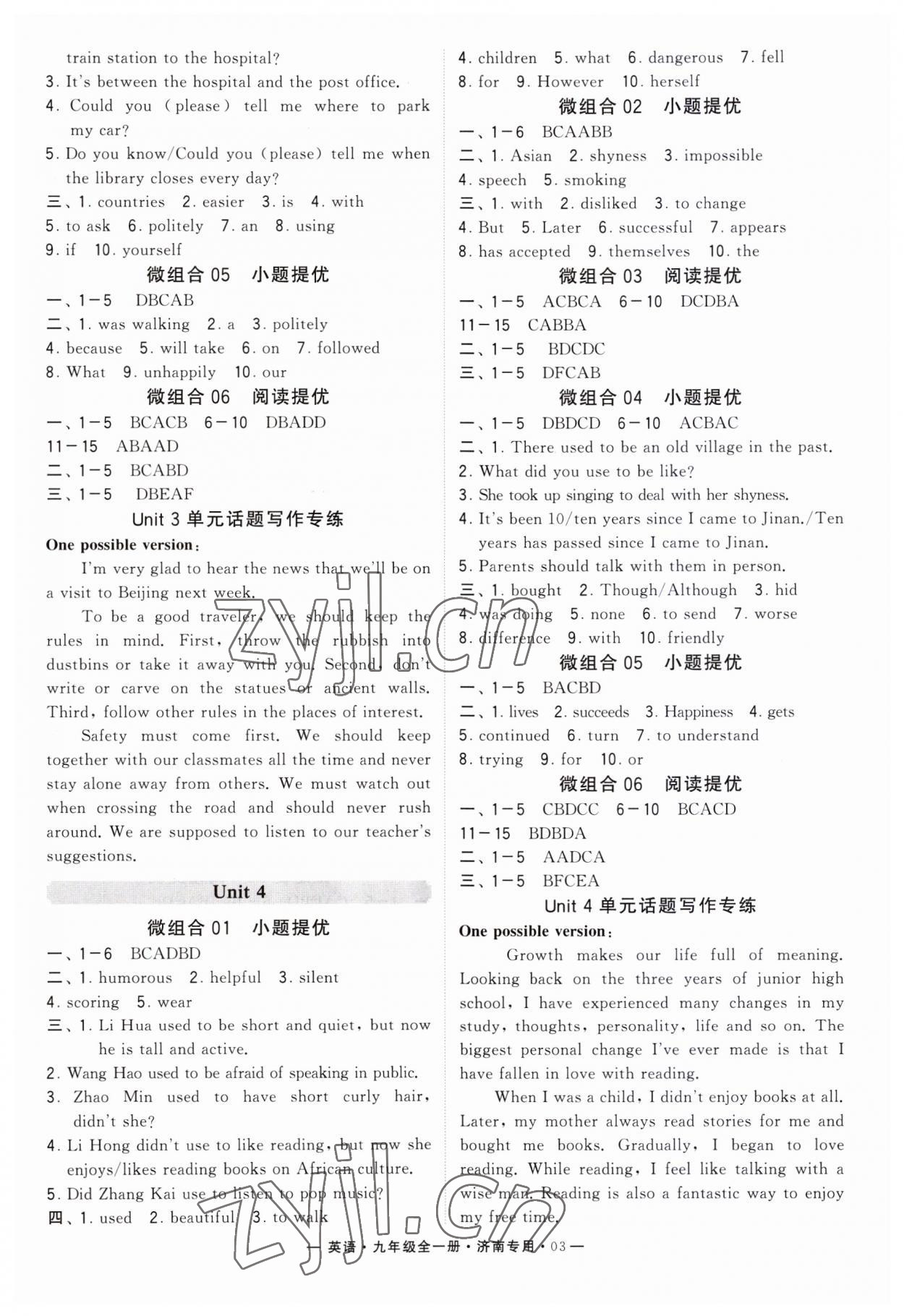 2023年學霸組合訓練九年級英語全一冊人教版濟南專版 第3頁