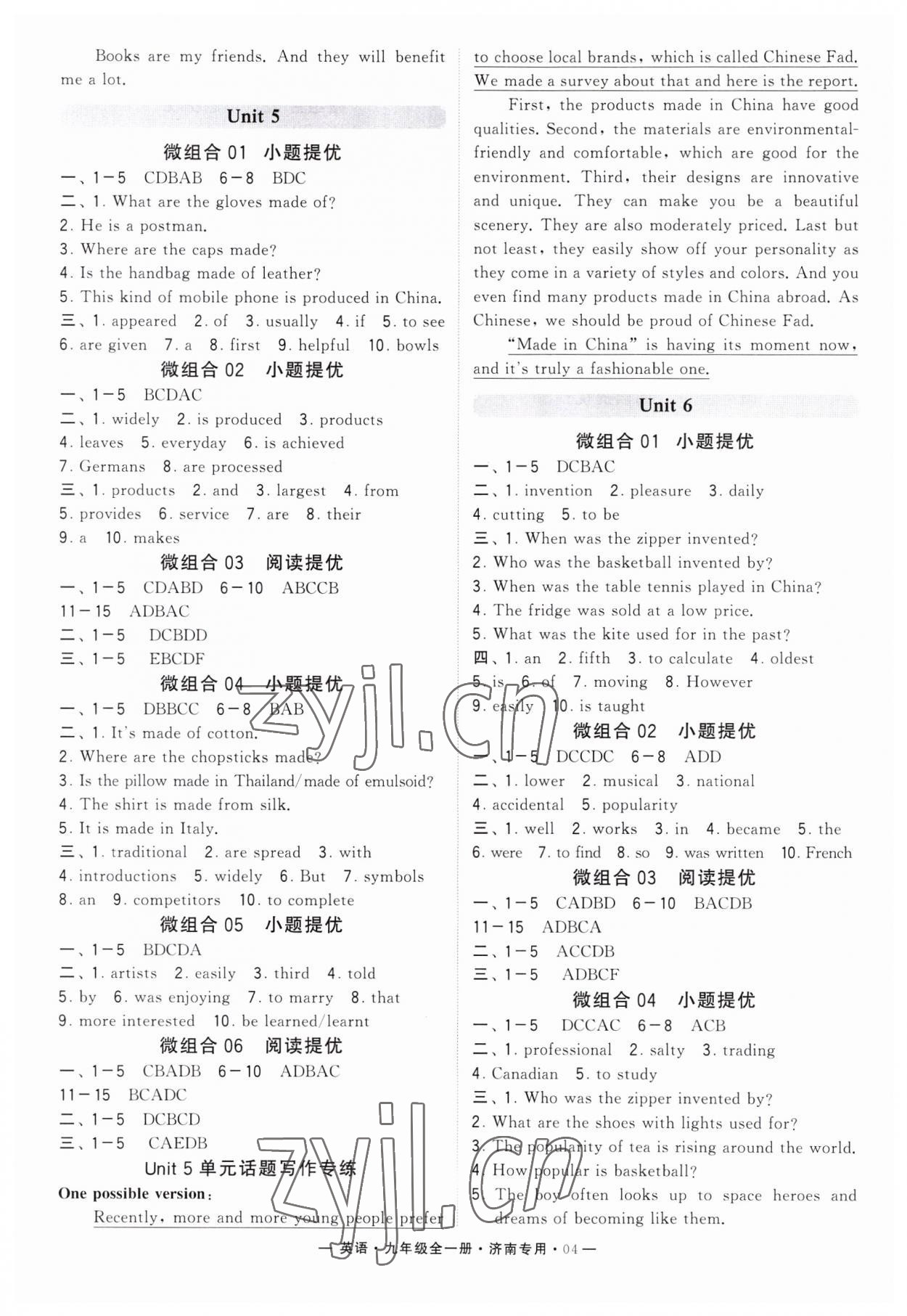 2023年學(xué)霸組合訓(xùn)練九年級(jí)英語(yǔ)全一冊(cè)人教版濟(jì)南專版 第4頁(yè)