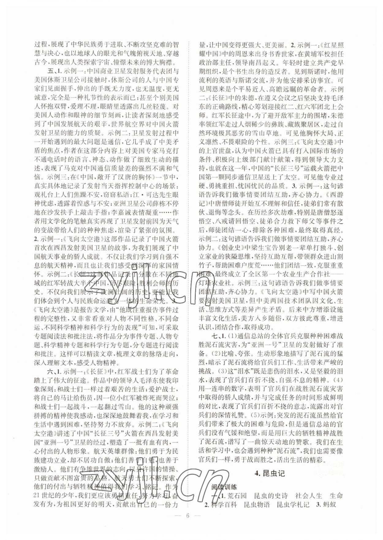 2023年名著阅读考点精练八年级语文 第6页