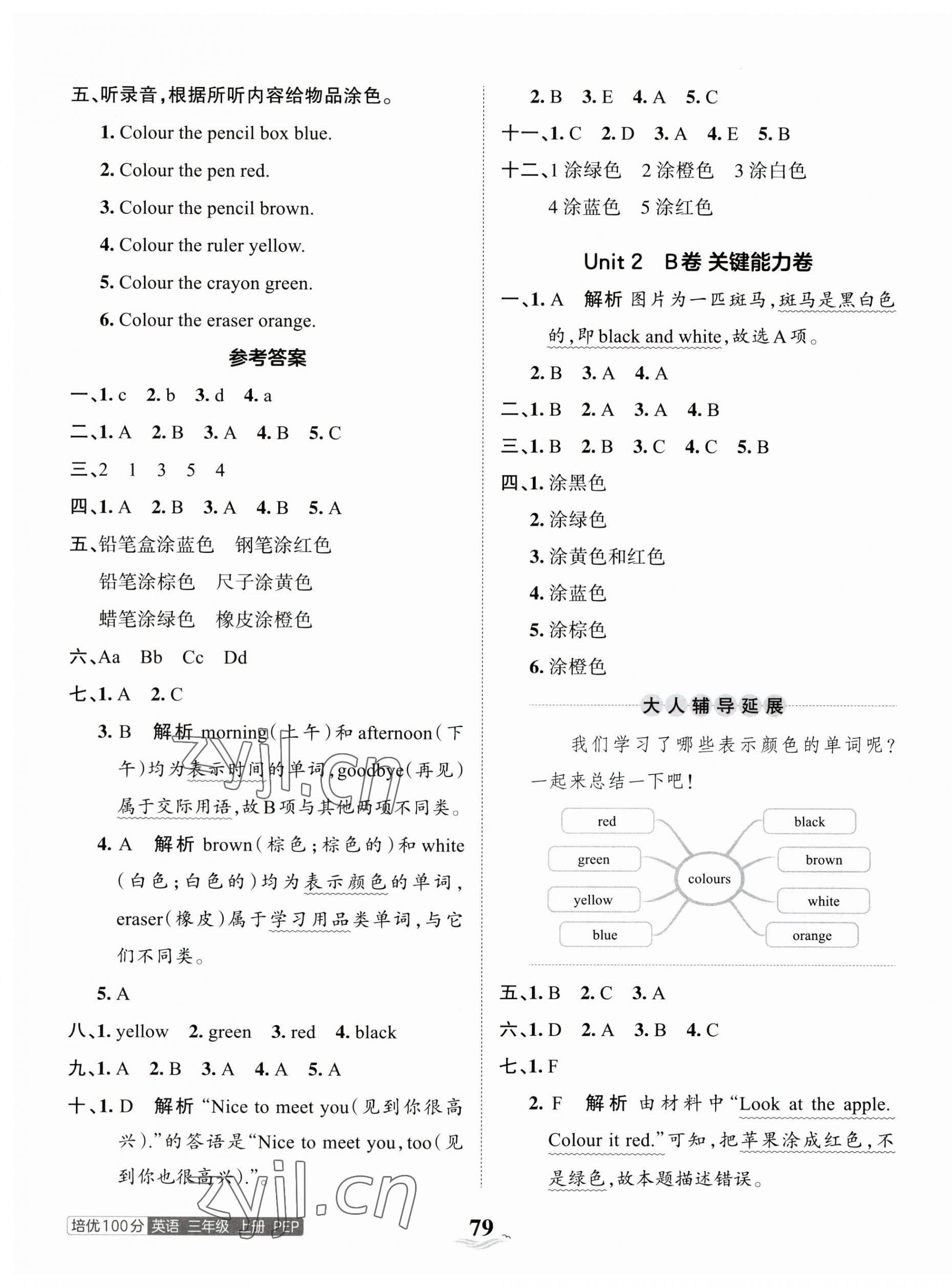 2023年王朝霞培優(yōu)100分三年級(jí)英語(yǔ)上冊(cè)人教版 第3頁(yè)