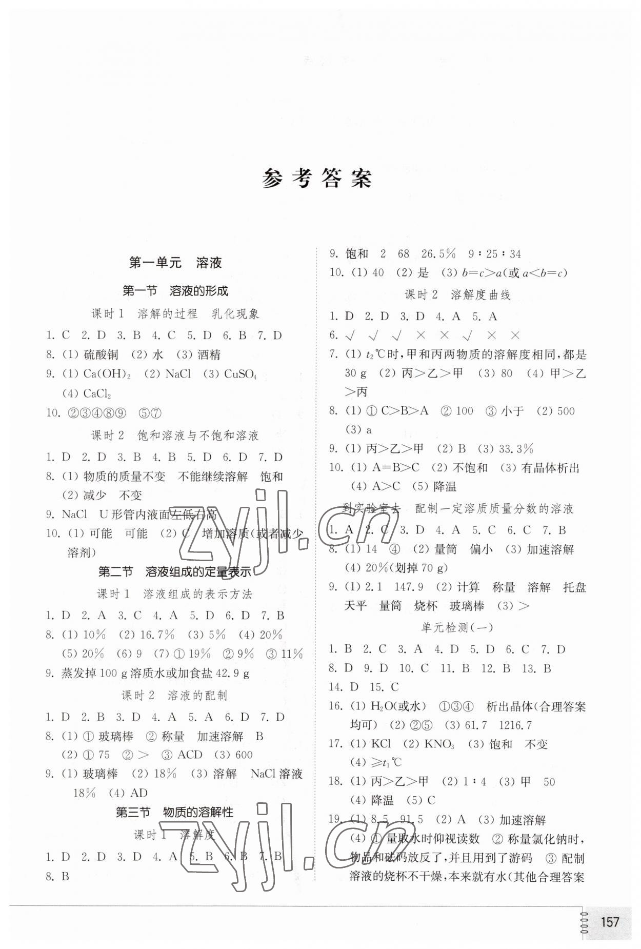 2023年同步練習(xí)冊(cè)山東教育出版社九年級(jí)化學(xué)全一冊(cè)魯教版54制 第1頁(yè)