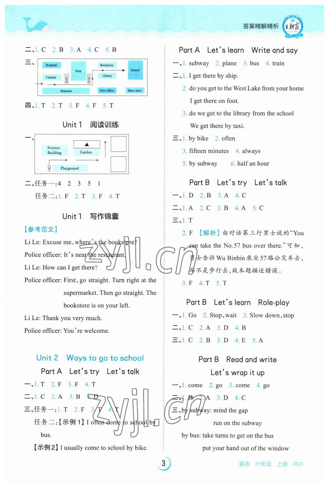 2023年王朝霞德才兼?zhèn)渥鳂I(yè)創(chuàng)新設(shè)計六年級英語上冊人教版 第3頁