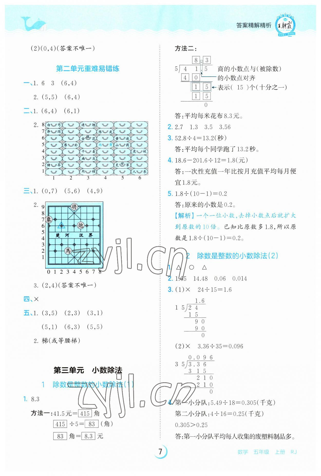 2023年王朝霞德才兼?zhèn)渥鳂I(yè)創(chuàng)新設計五年級數(shù)學上冊人教版 第7頁