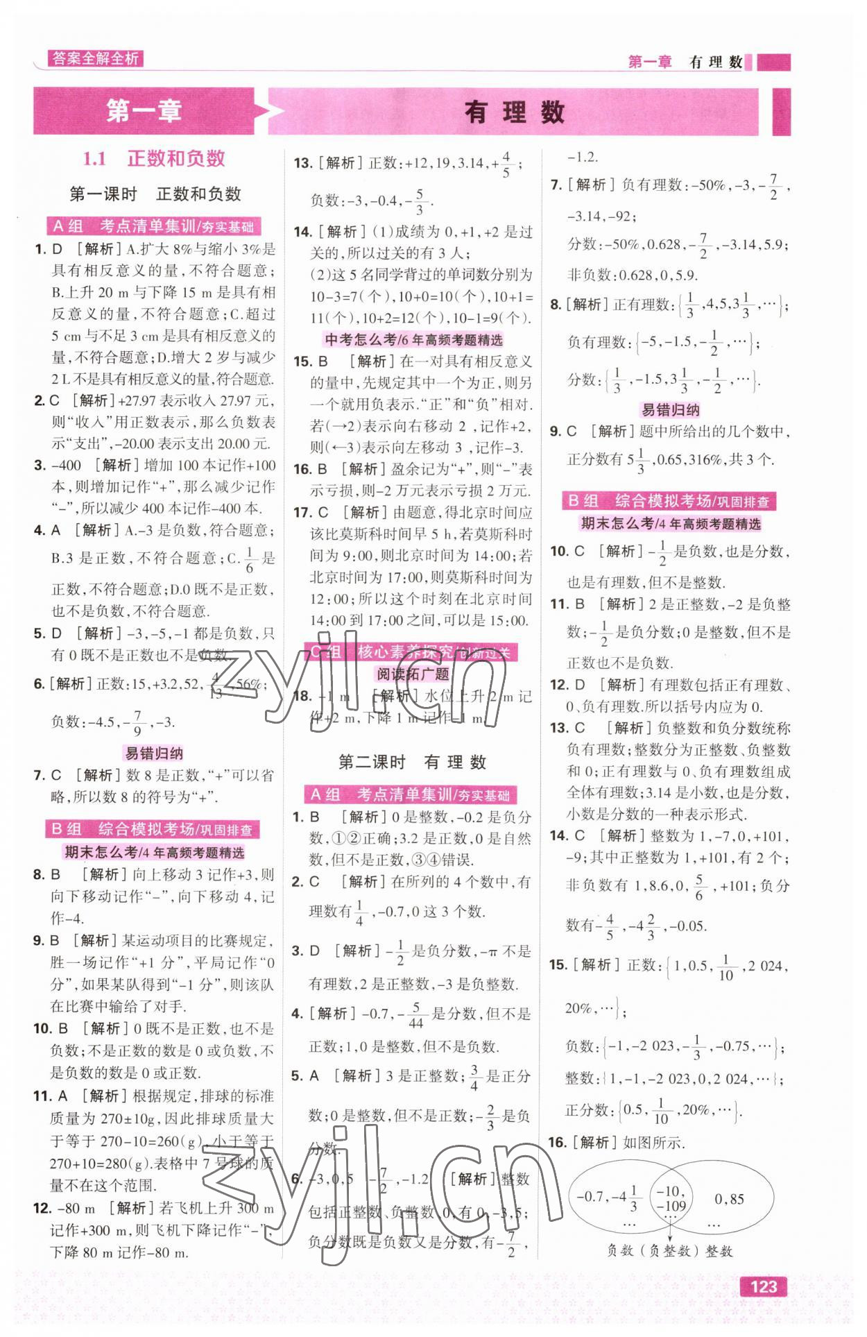 2023年考點(diǎn)集訓(xùn)與滿分備考七年級(jí)數(shù)學(xué)上冊(cè)冀教版 第1頁(yè)