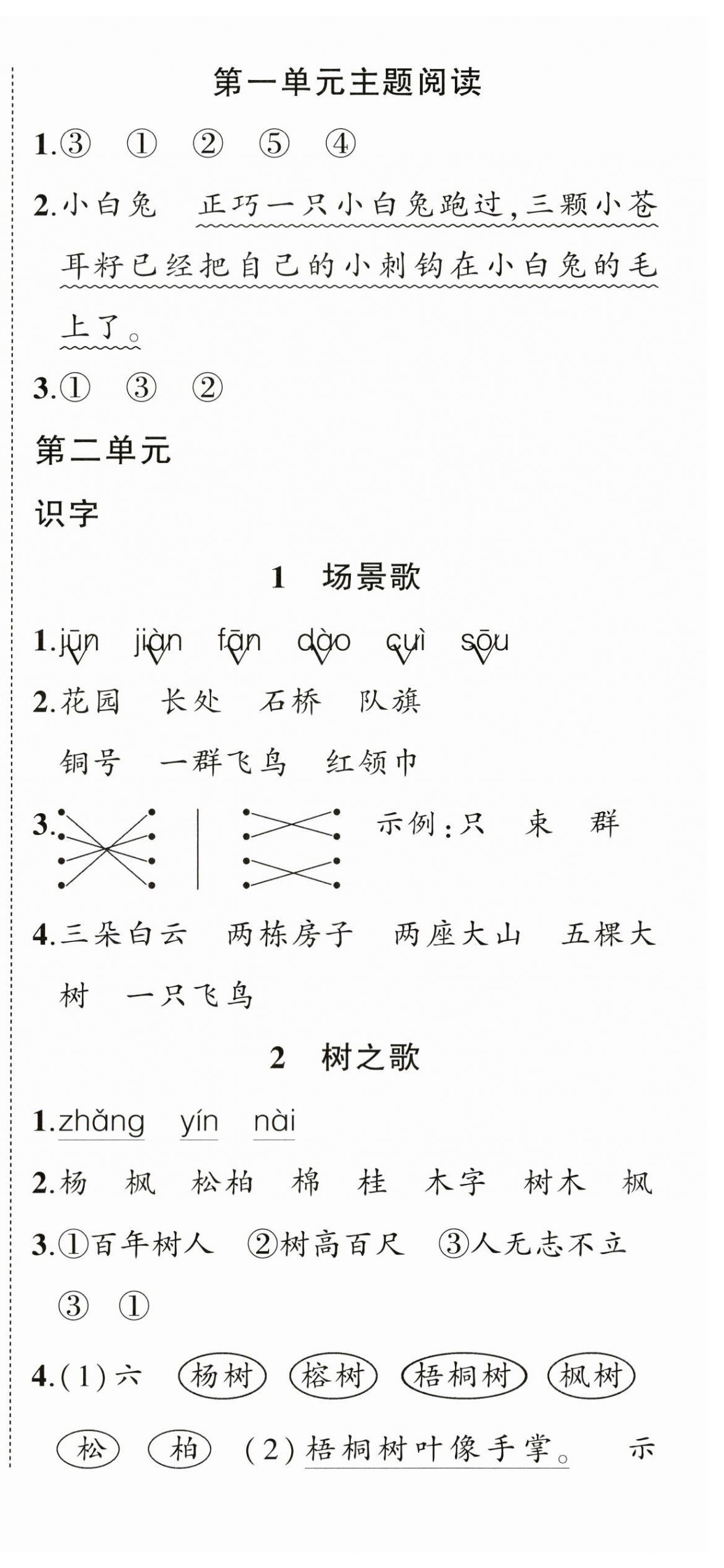 2023年狀元成才路創(chuàng)優(yōu)作業(yè)100分二年級語文上冊人教版湖北專版 第3頁