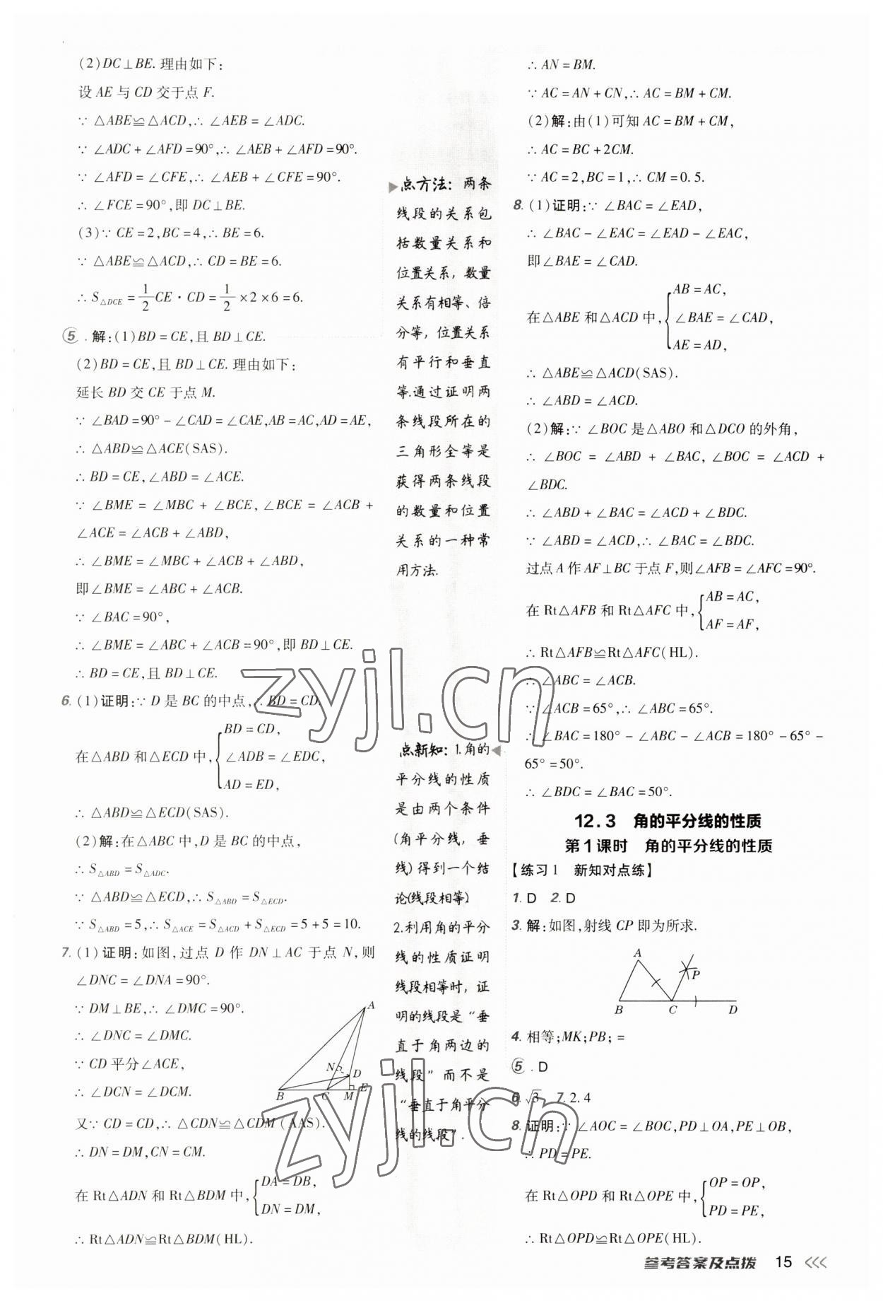 2023年點撥訓(xùn)練八年級數(shù)學(xué)上冊人教版 第15頁