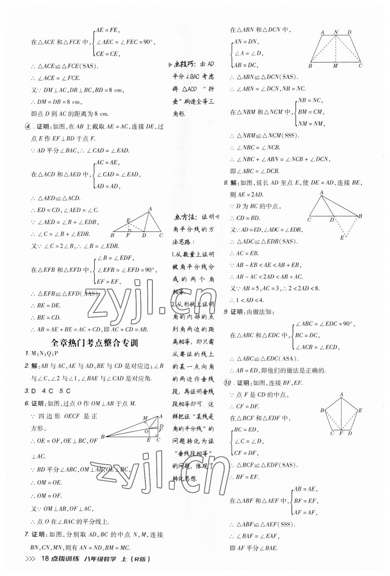 2023年点拨训练八年级数学上册人教版 第18页