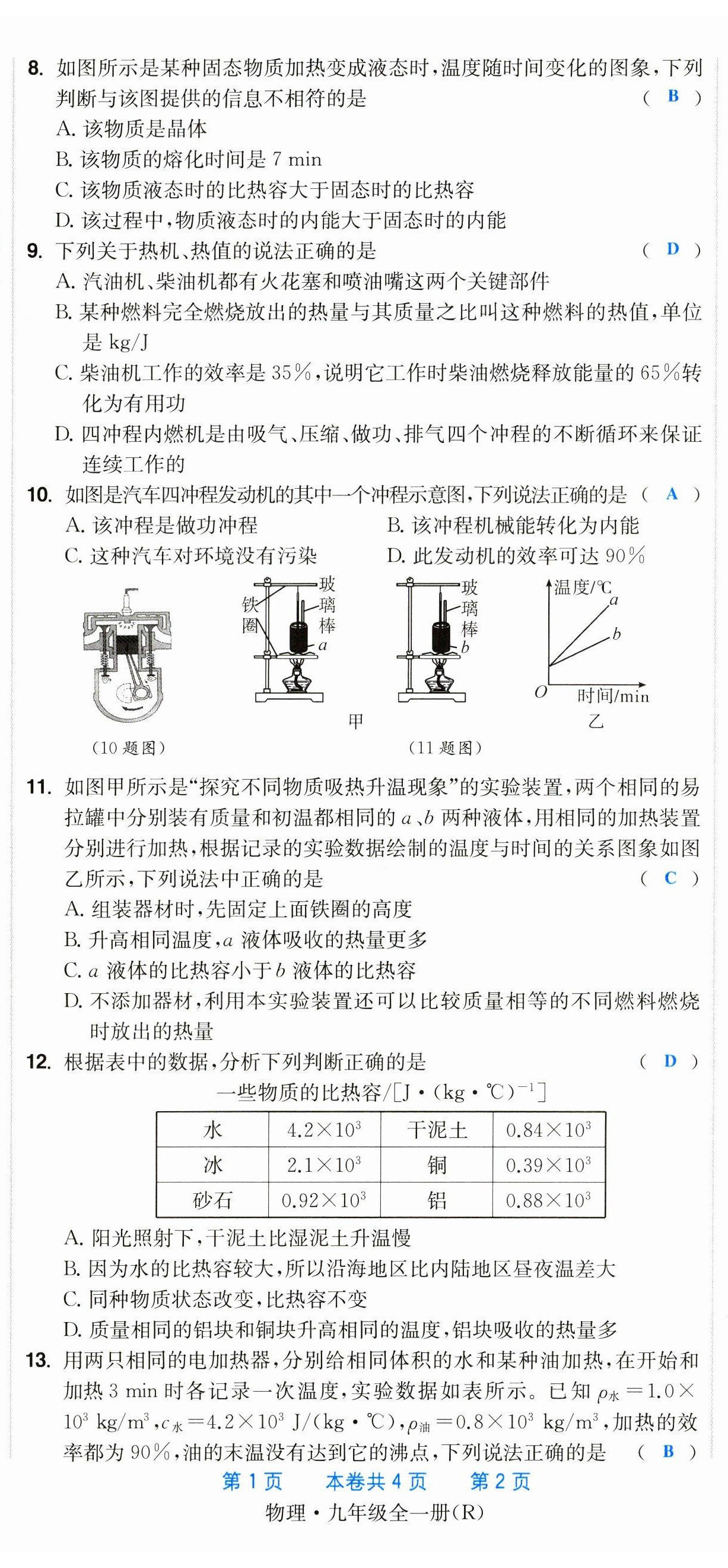 2023年超越訓練九年級物理全一冊人教版 第2頁