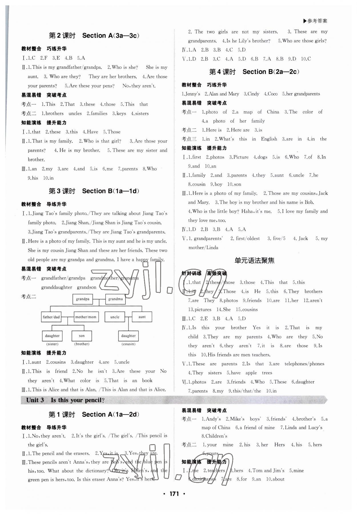 2023年超越訓練七年級英語上冊人教版 第3頁