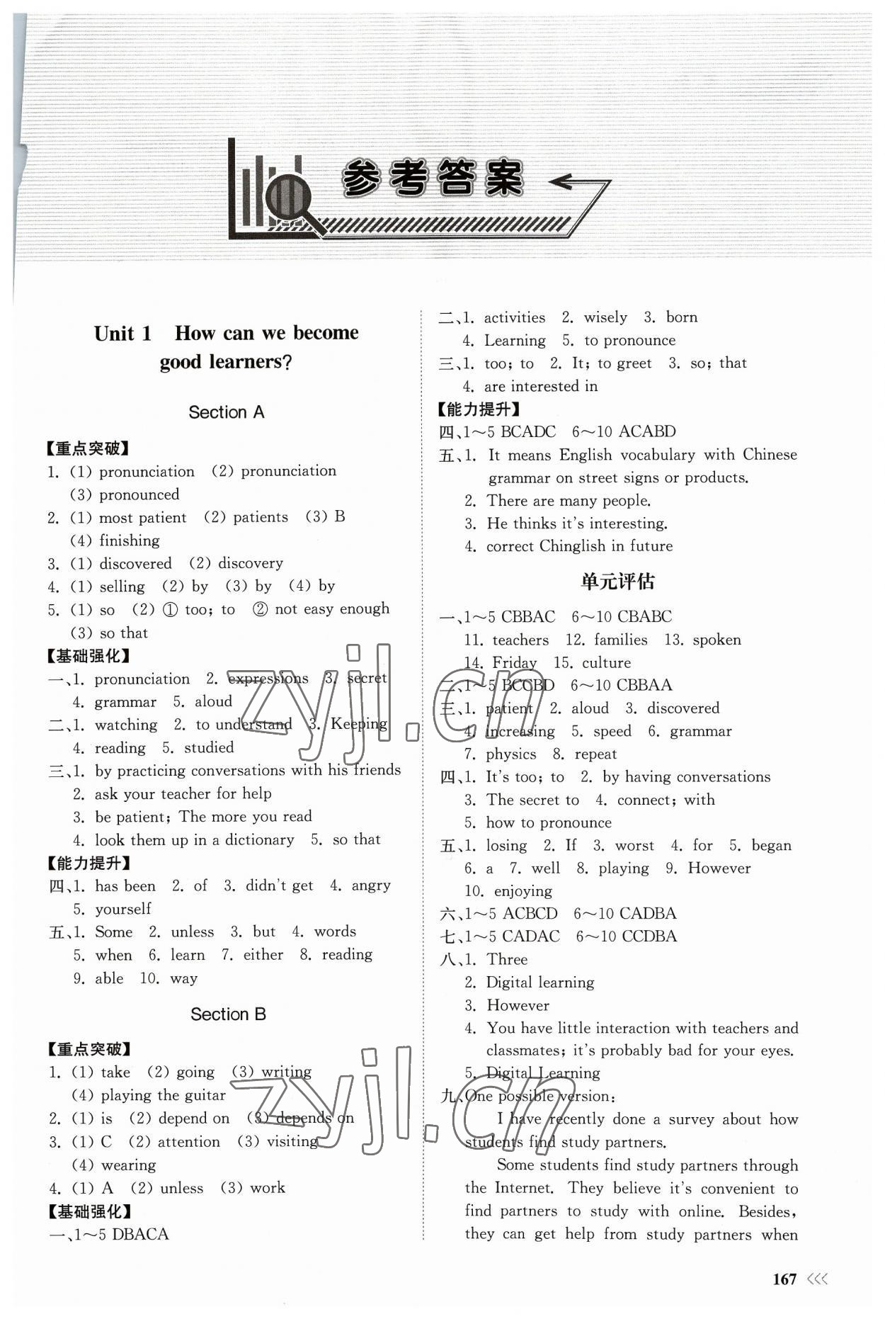 2023年同步練習(xí)冊山東科學(xué)技術(shù)出版社九年級英語全一冊人教版 第1頁