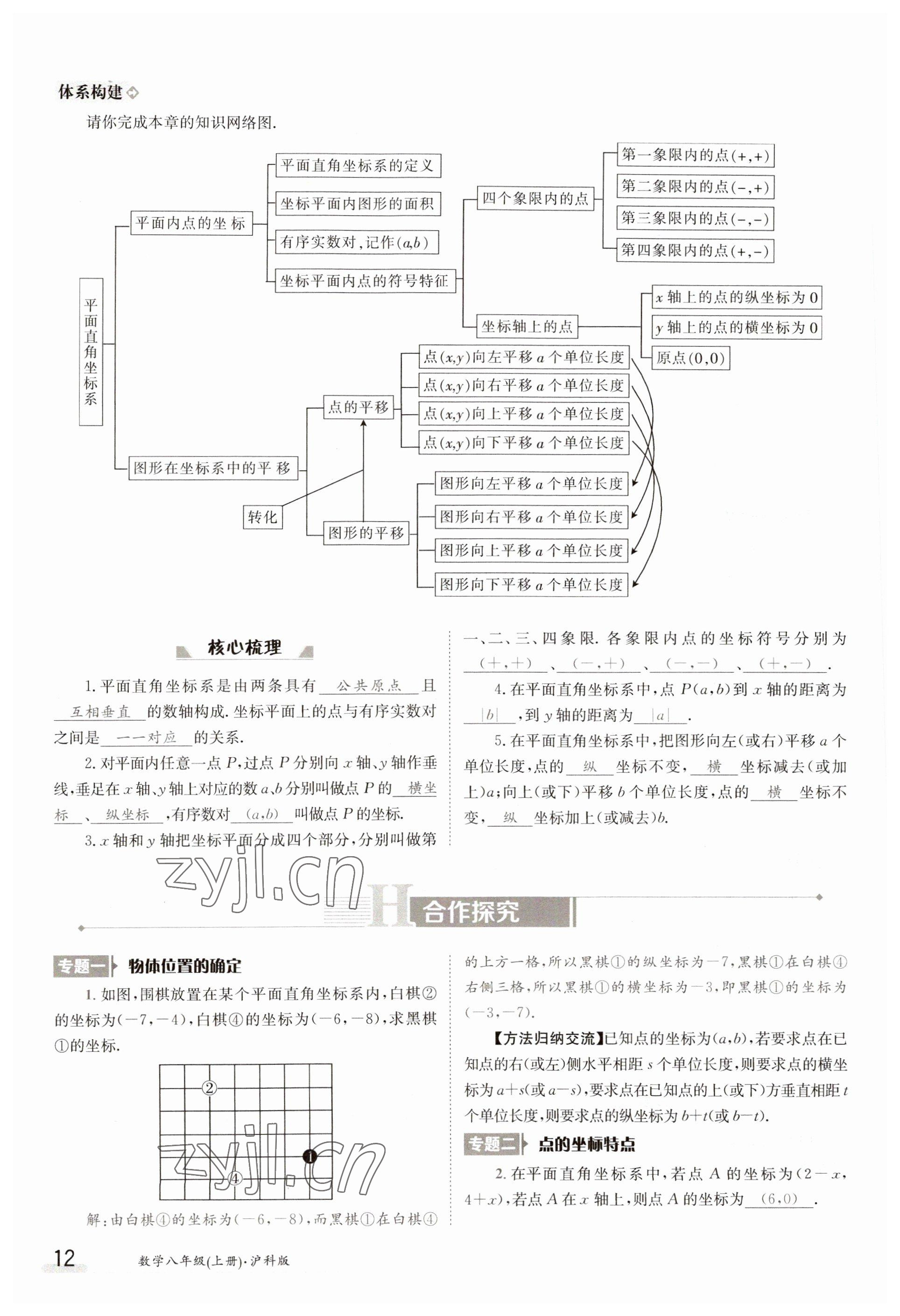 2023年金太陽導學案八年級數(shù)學上冊滬科版 參考答案第12頁