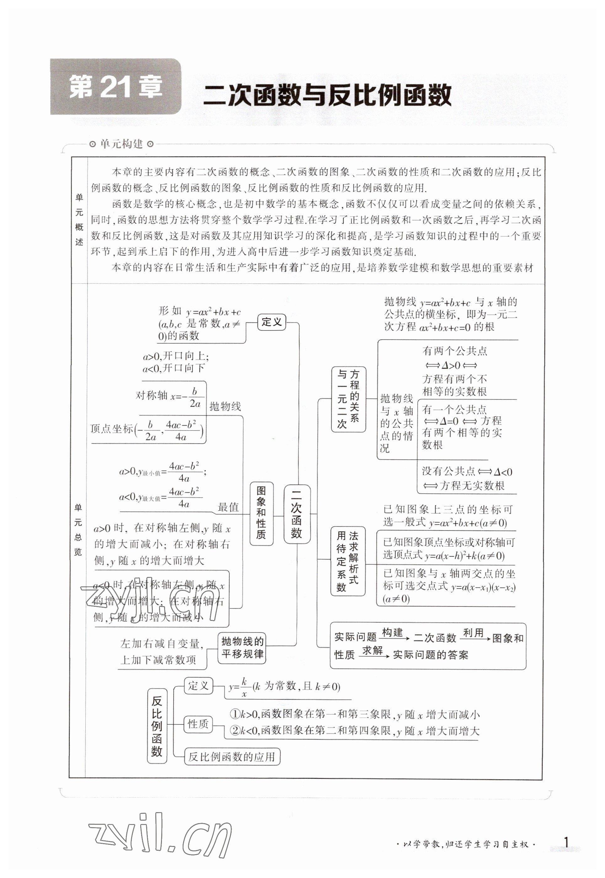 2023年金太阳导学案九年级数学沪科版 参考答案第1页