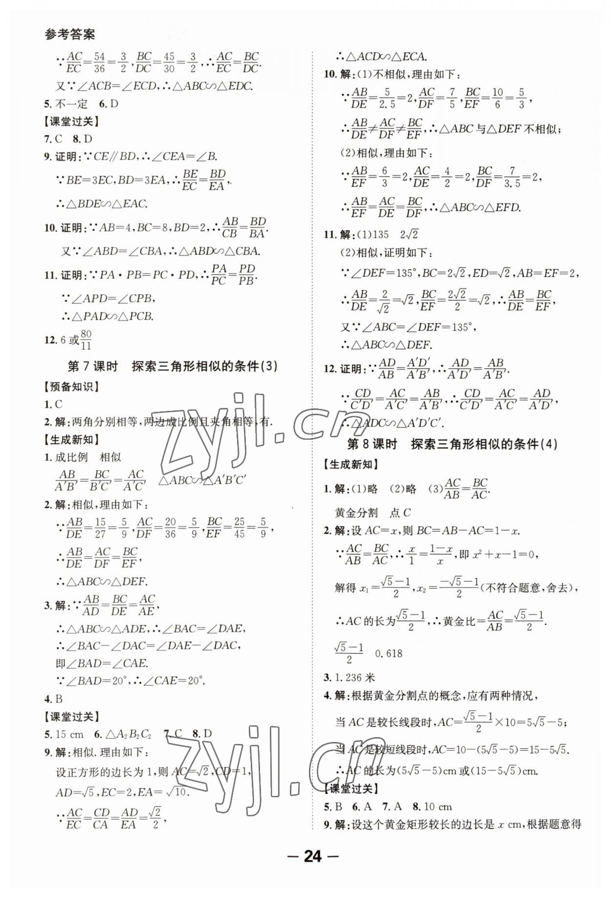 2023年全程突破九年级数学全一册北师大版 第24页