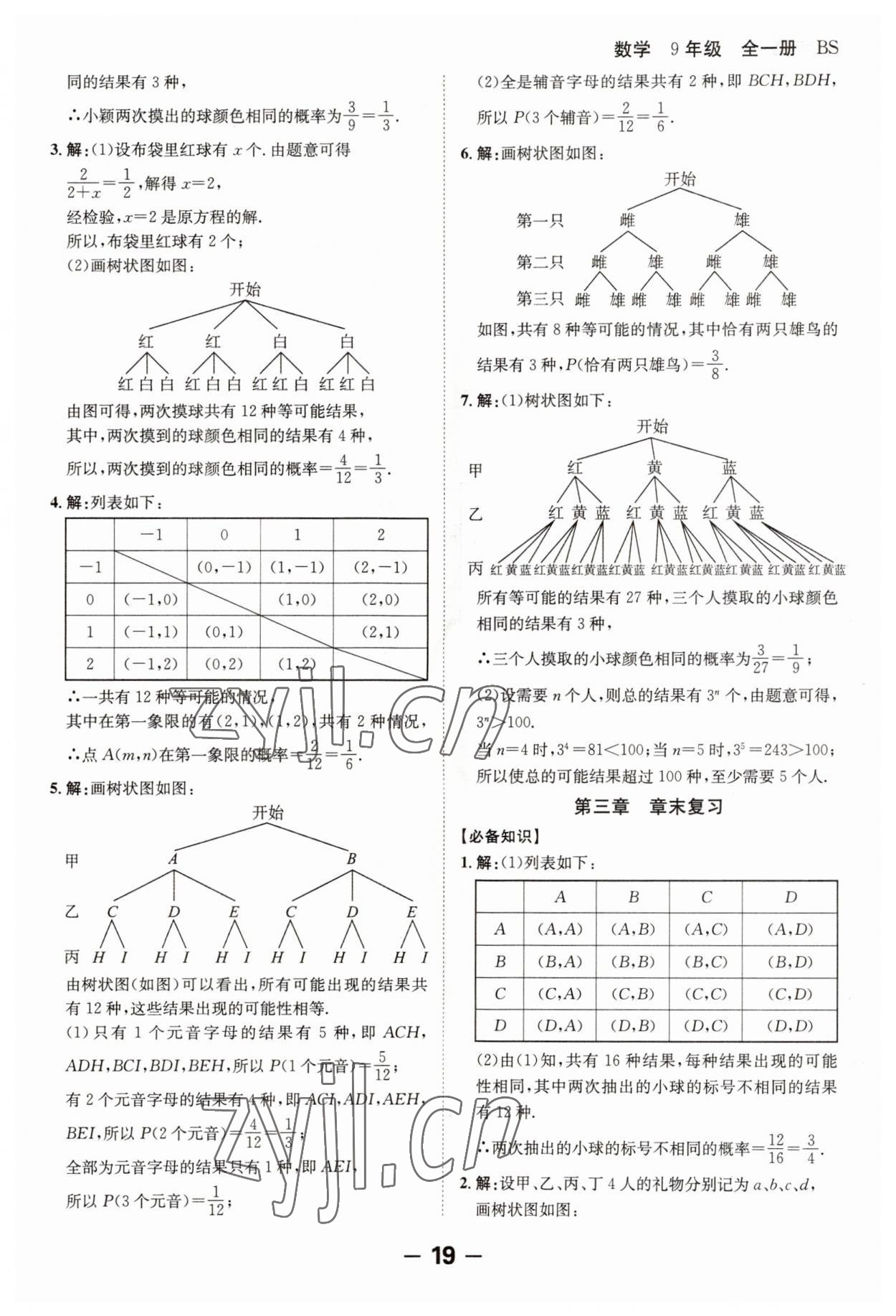 2023年全程突破九年级数学全一册北师大版 第19页