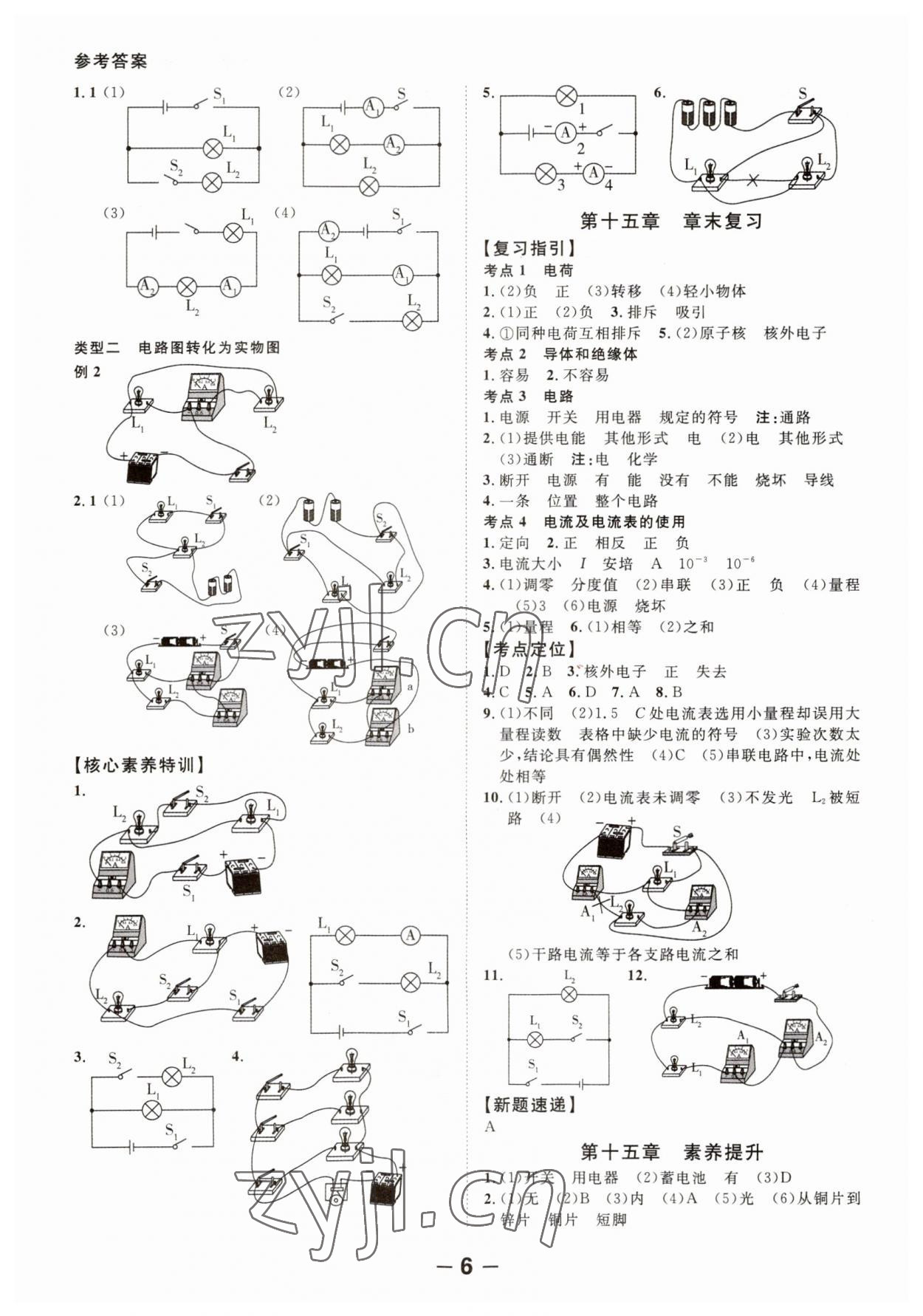 2023年全程突破九年级物理全一册人教版 第6页