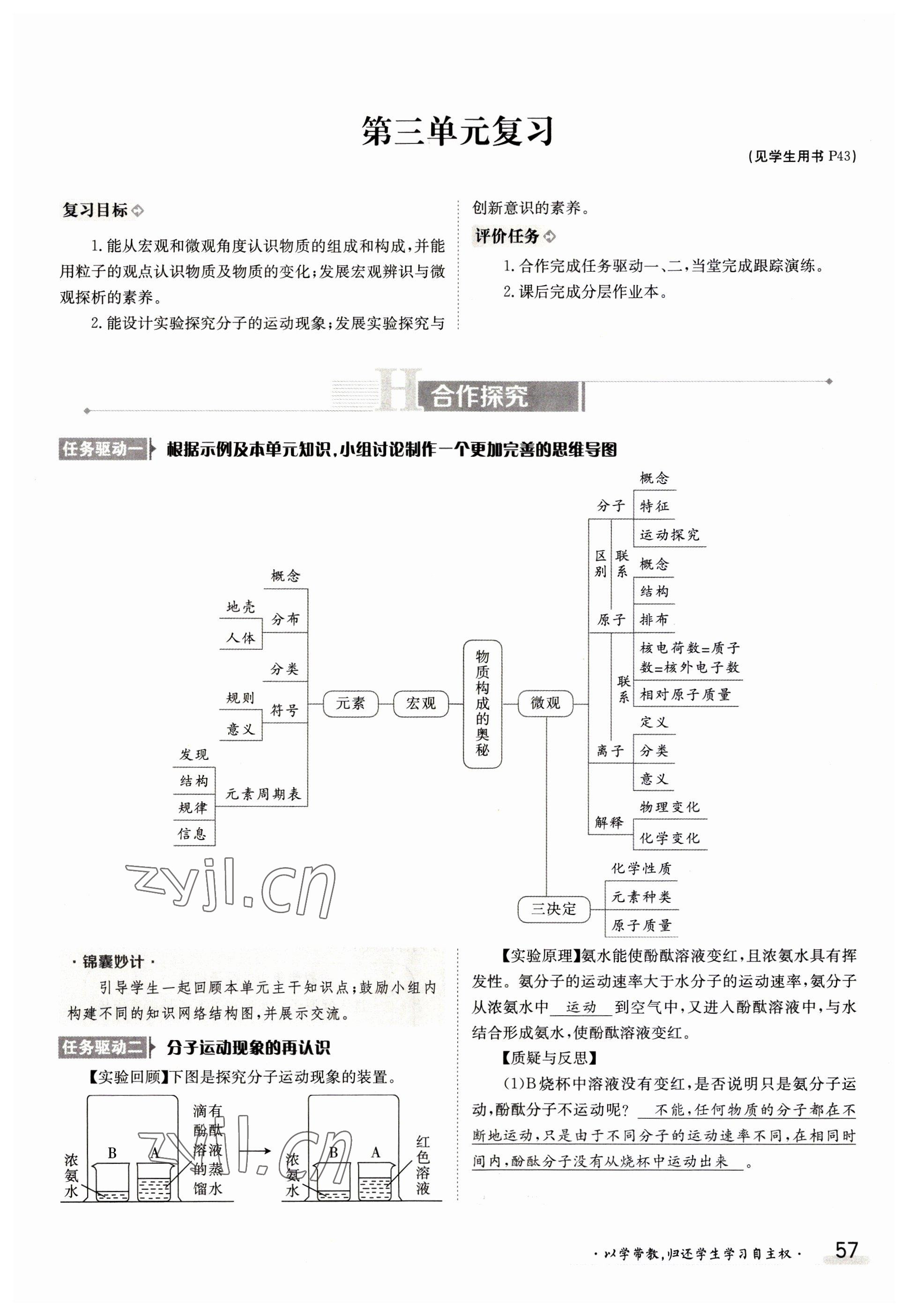 2023年金太陽導(dǎo)學(xué)案九年級(jí)化學(xué)全一冊(cè)人教版 參考答案第57頁