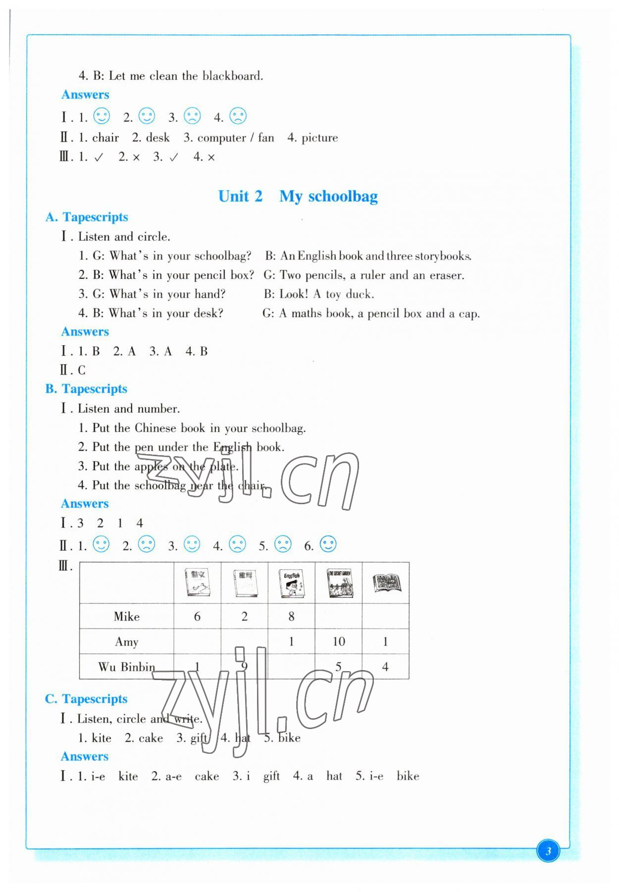 2023年學能評價四年級英語上冊人教版 第3頁
