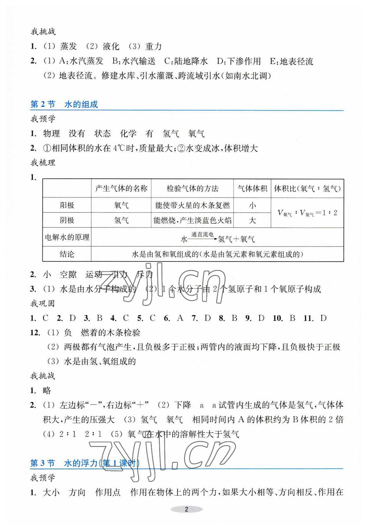 2023年預(yù)學(xué)與導(dǎo)學(xué)八年級科學(xué)上冊浙教版 第2頁