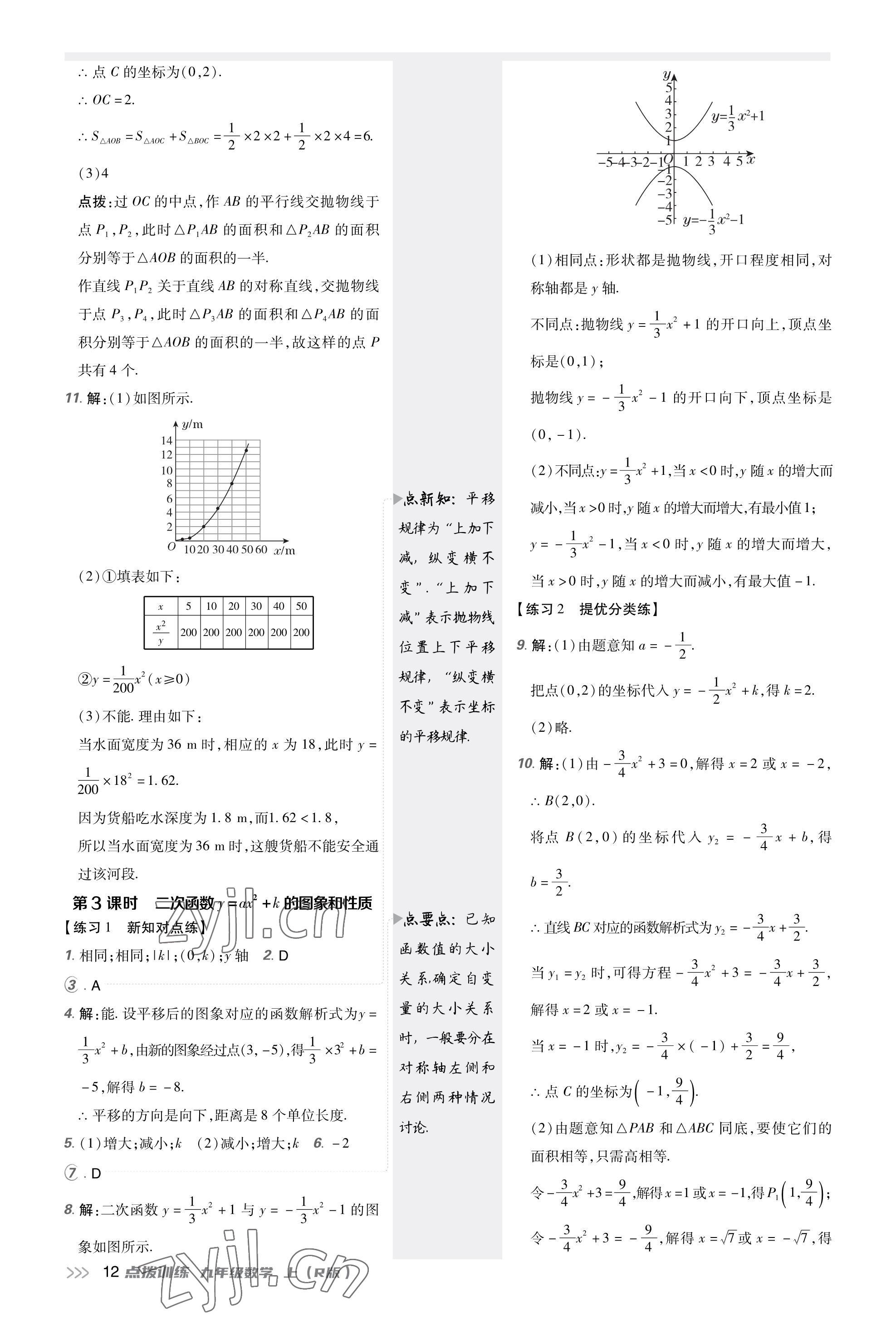 2023年點(diǎn)撥訓(xùn)練九年級數(shù)學(xué)上冊人教版 第11頁