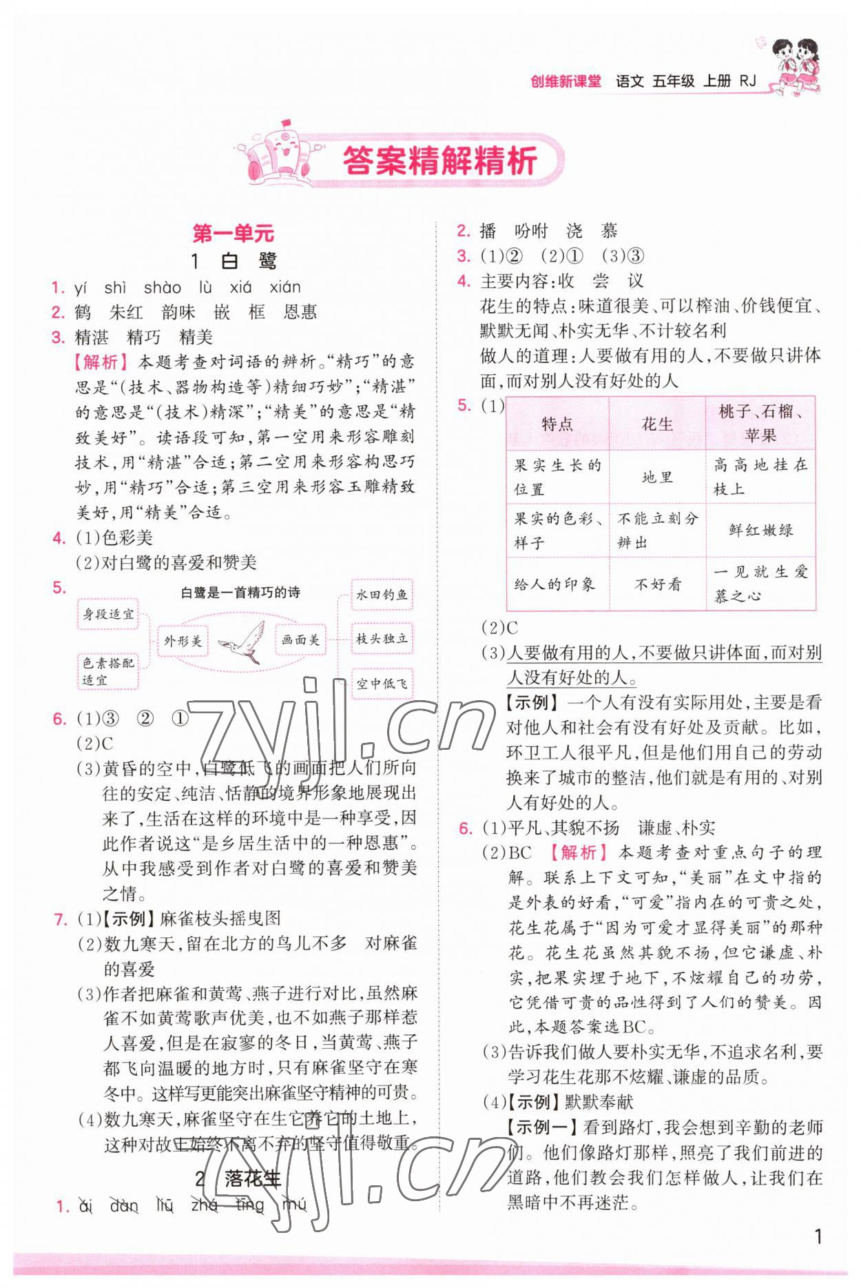 2023年創(chuàng)維新課堂五年級語文上冊人教版 第1頁