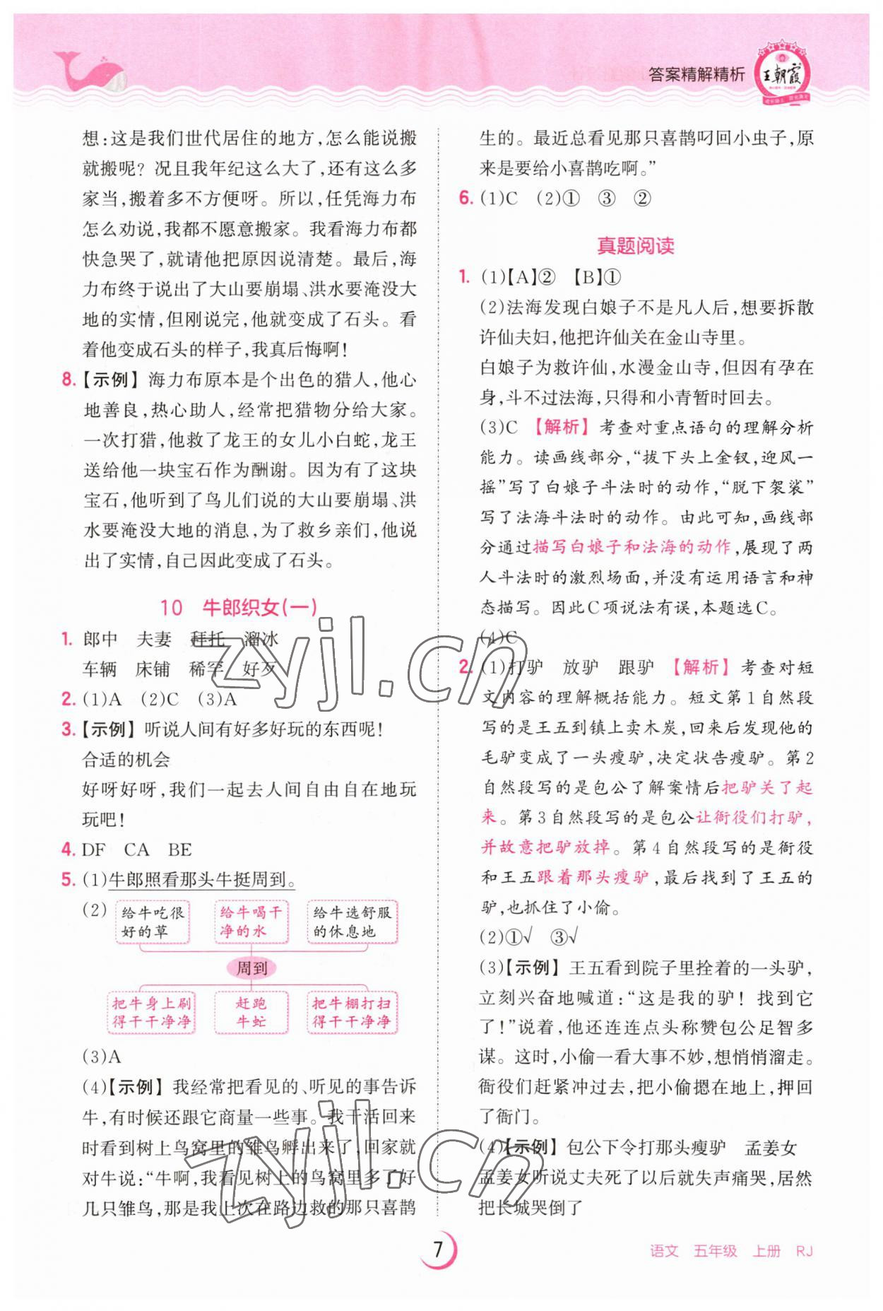 2023年王朝霞德才兼?zhèn)渥鳂I(yè)創(chuàng)新設計五年級語文上冊人教版 第7頁