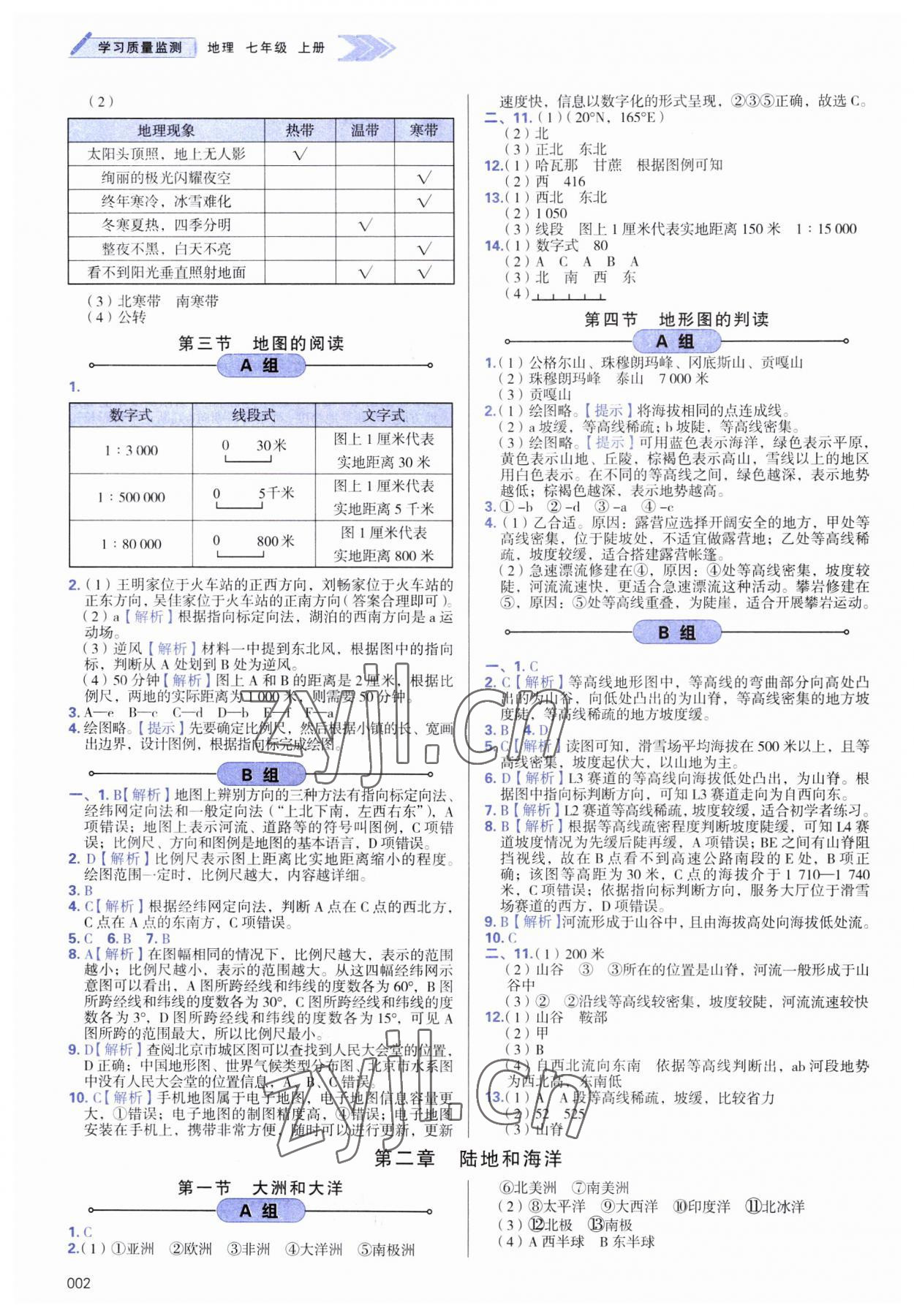 2023年学习质量监测七年级地理上册人教版 第2页