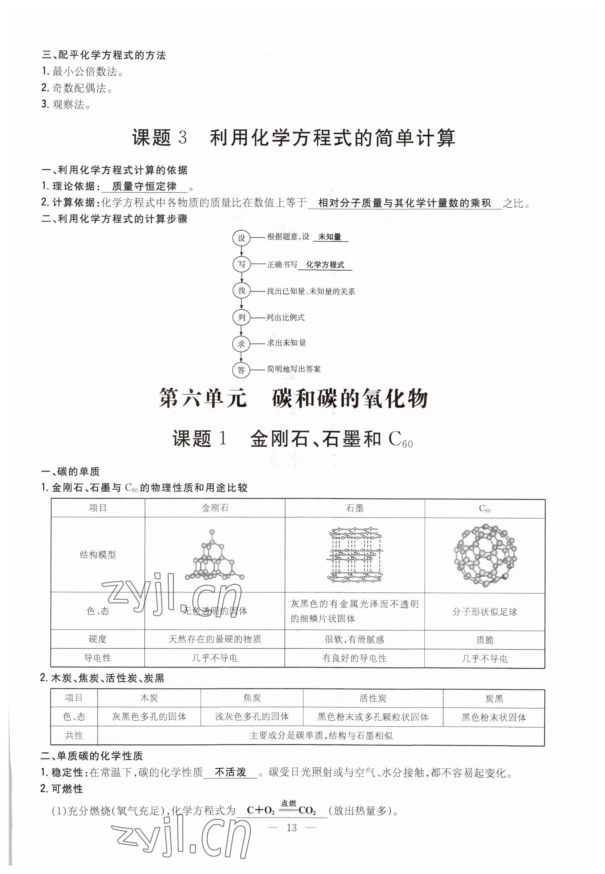 2023年導(dǎo)與練九年級化學(xué)全一冊人教版貴州專版 參考答案第39頁