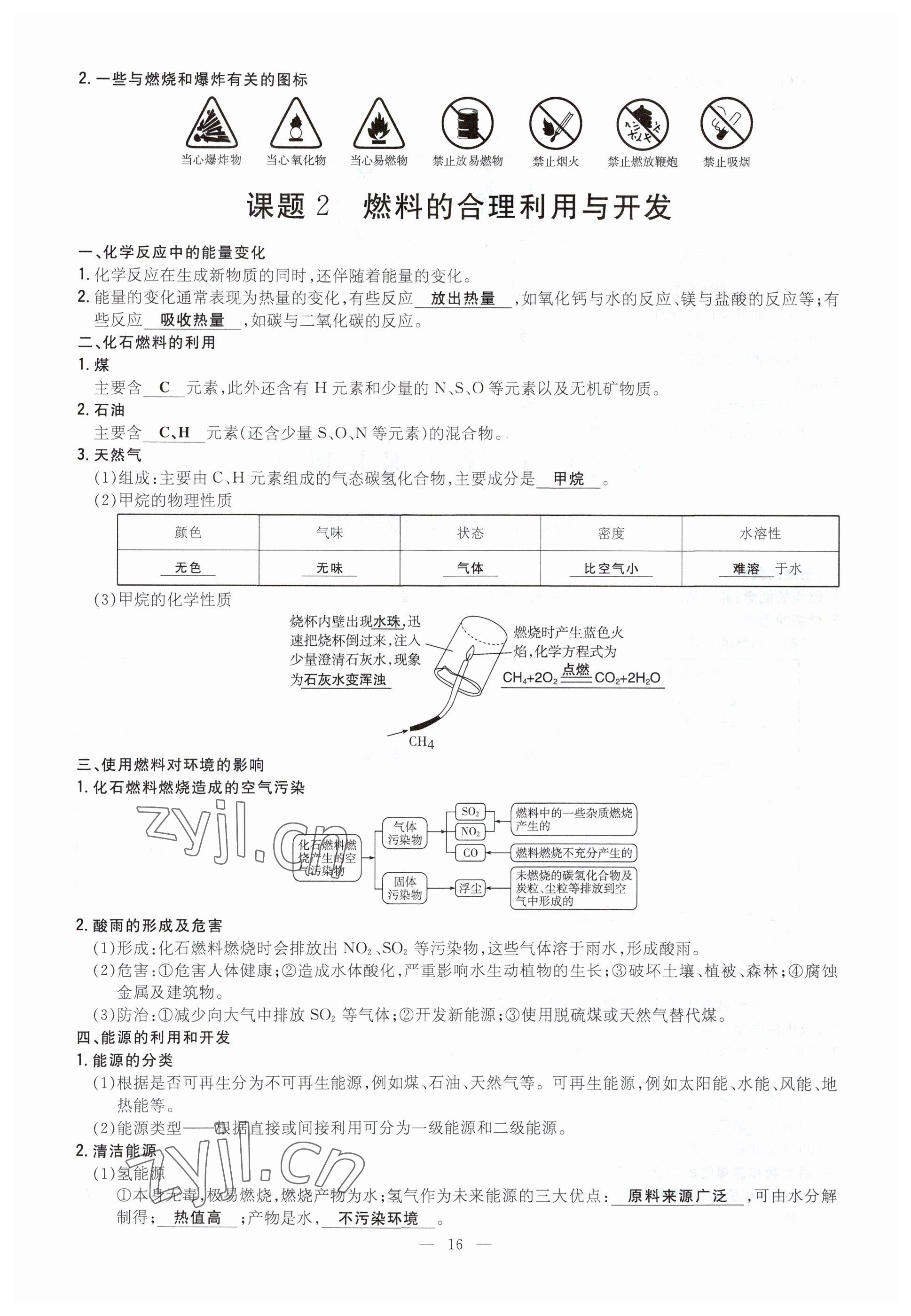 2023年導(dǎo)與練九年級化學(xué)全一冊人教版貴州專版 參考答案第48頁