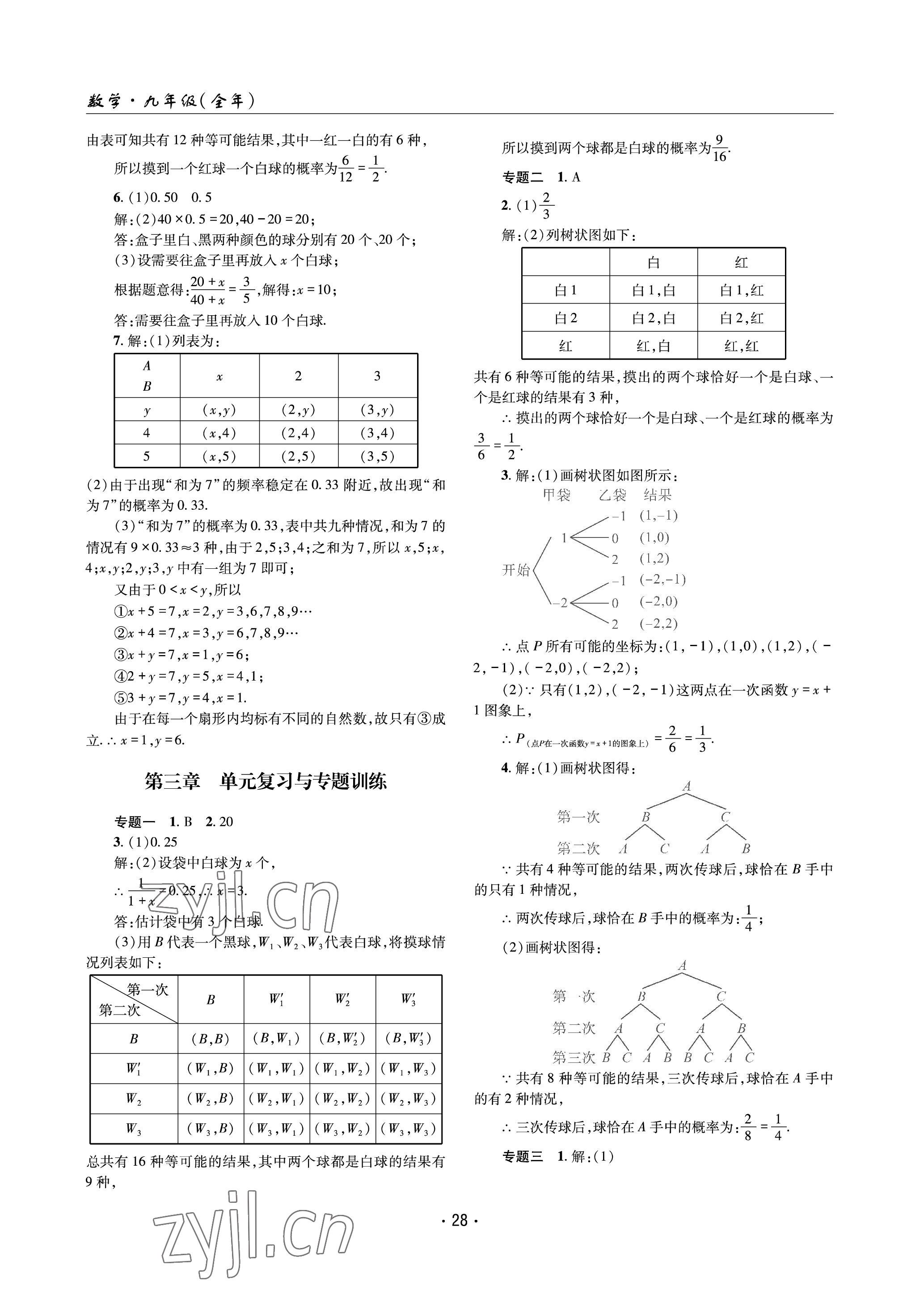 2023年理科爱好者九年级数学全一册北师大版 参考答案第27页